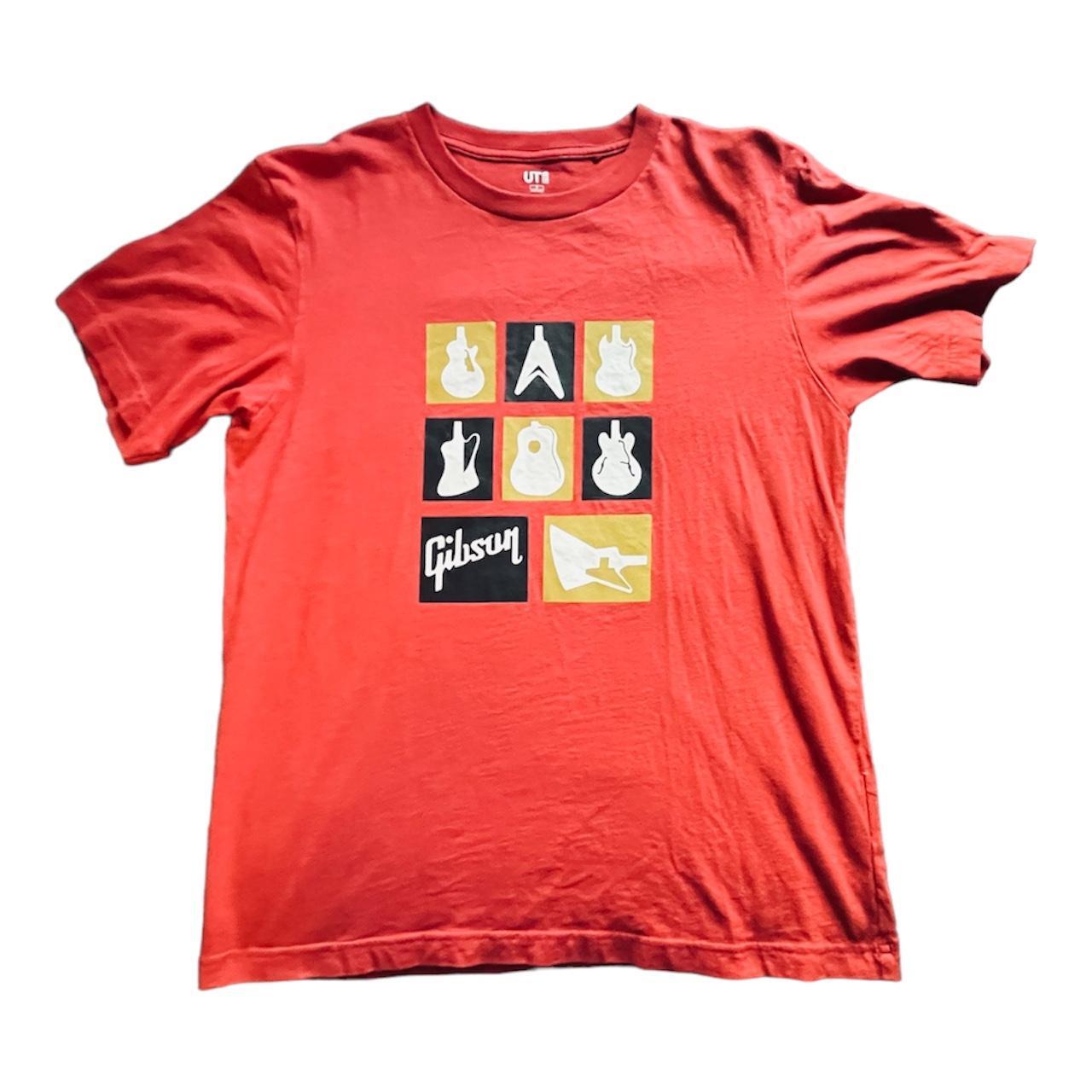 UNIQLO red and black Gibson Guitar T-Shirt