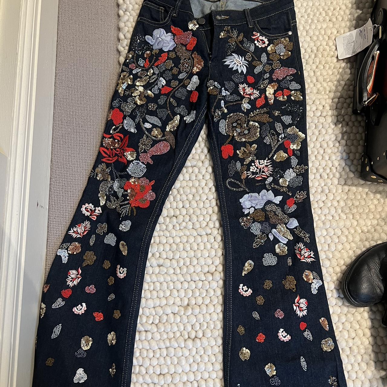 Alice and olivia on sale ryley embroidered jeans