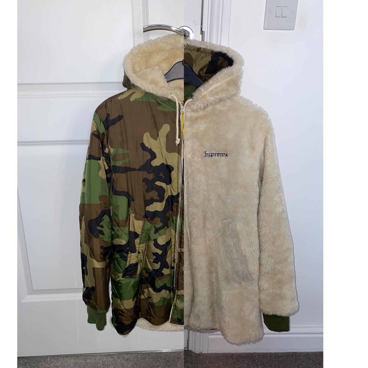 Supreme Leopard Sherpa Fleece Reversible Jacket |... - Depop