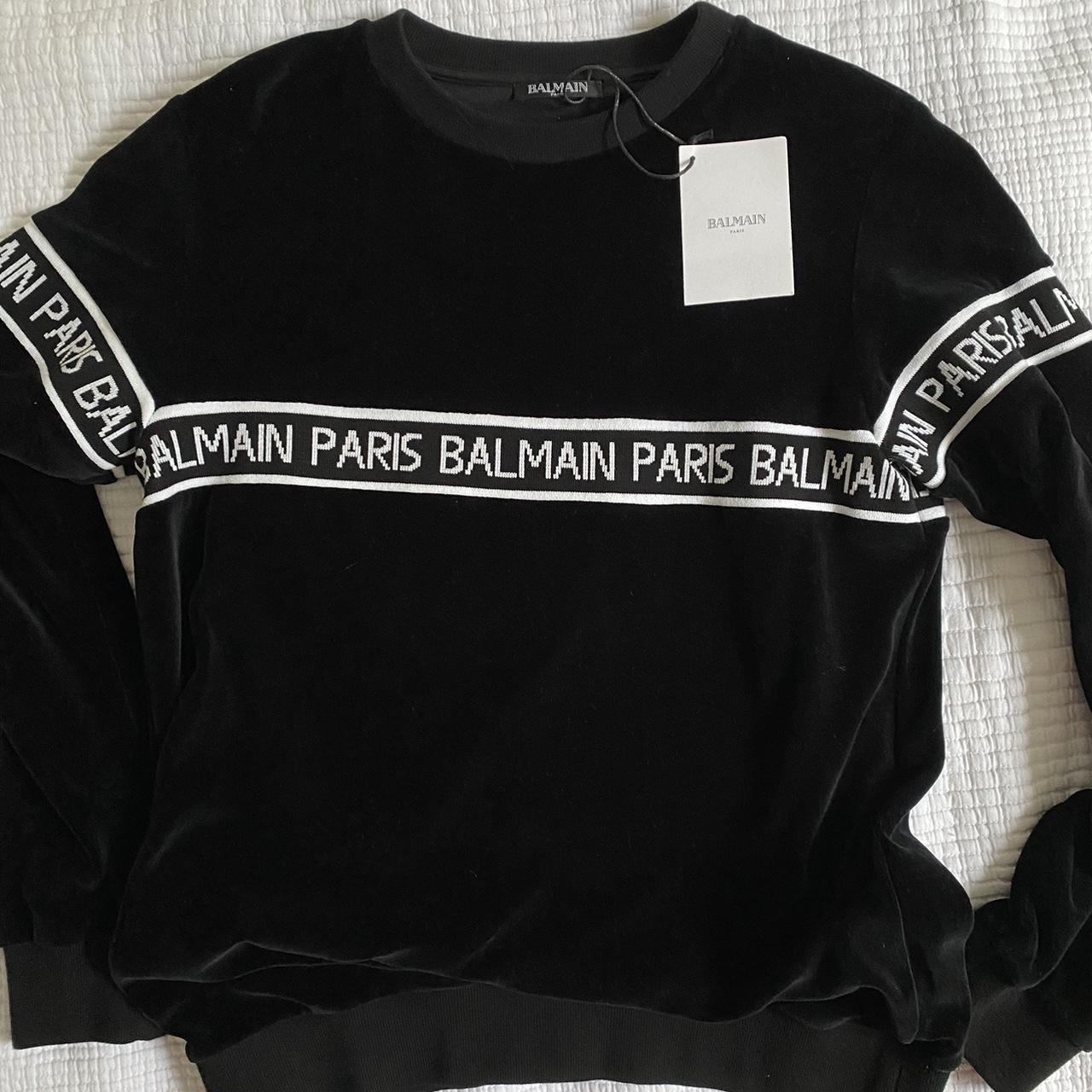 Balmain velvet sale sweatshirt