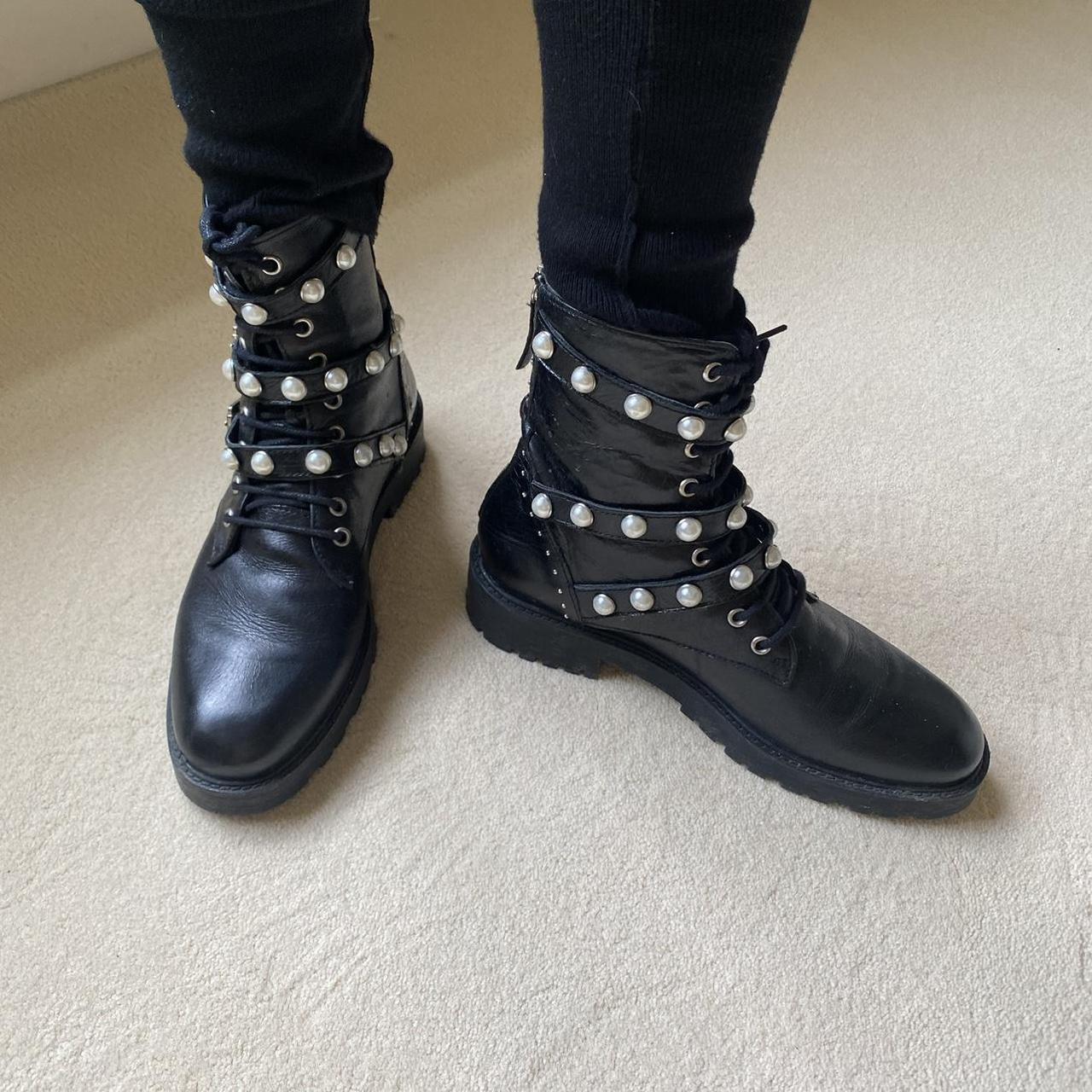 Zara store pearl booties