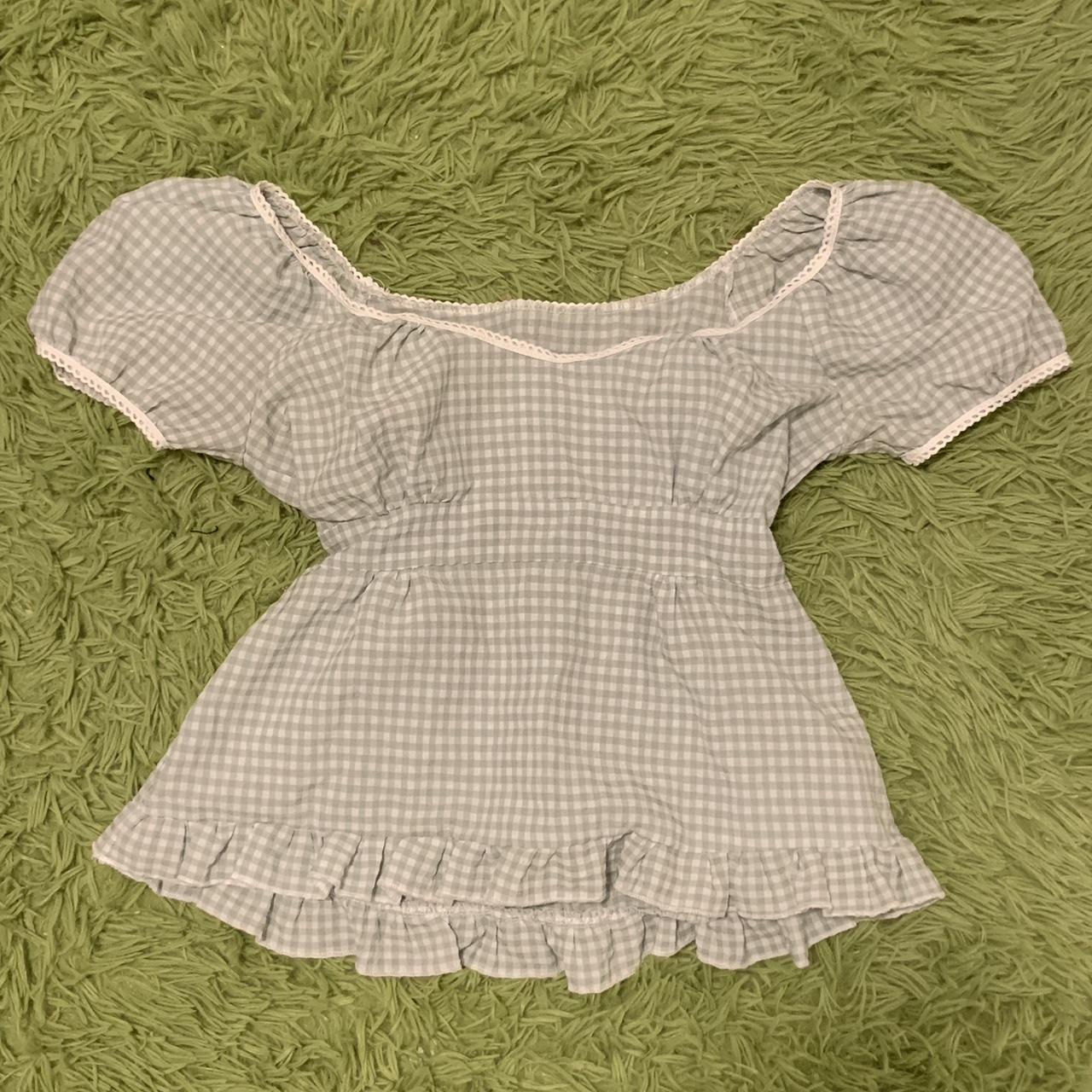 Gingham babydoll style Brandy Melville dupe. Arm... Depop