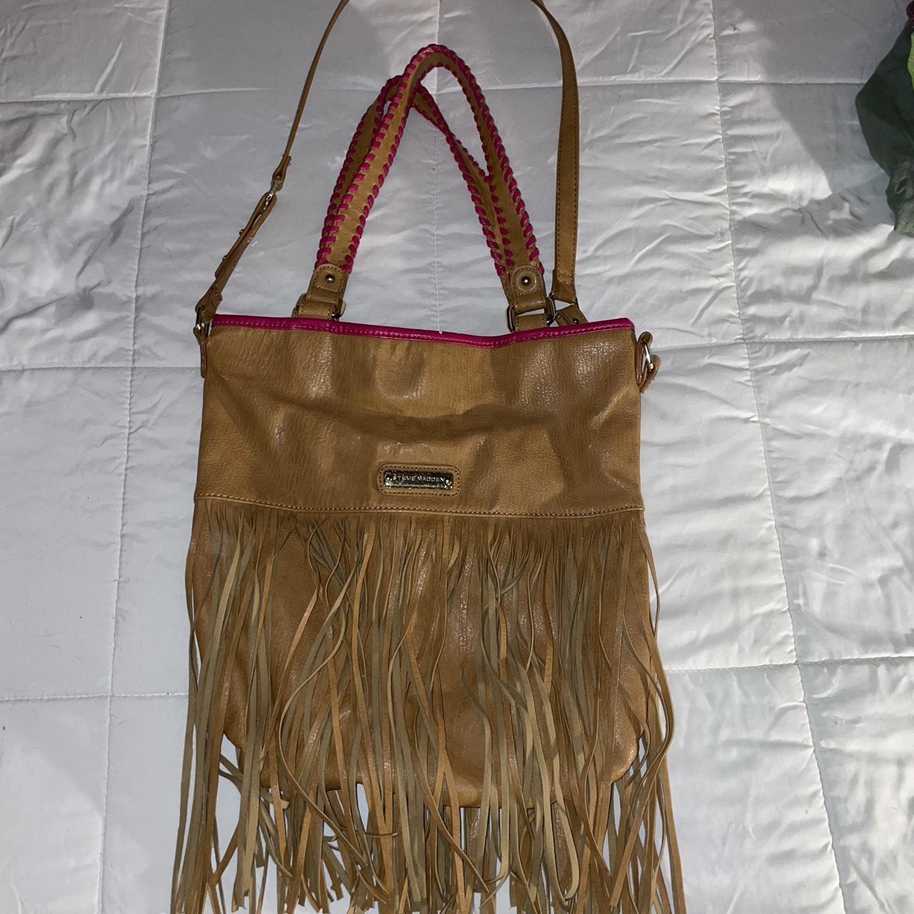 steve madden crossbody purse brown/grayish - Depop