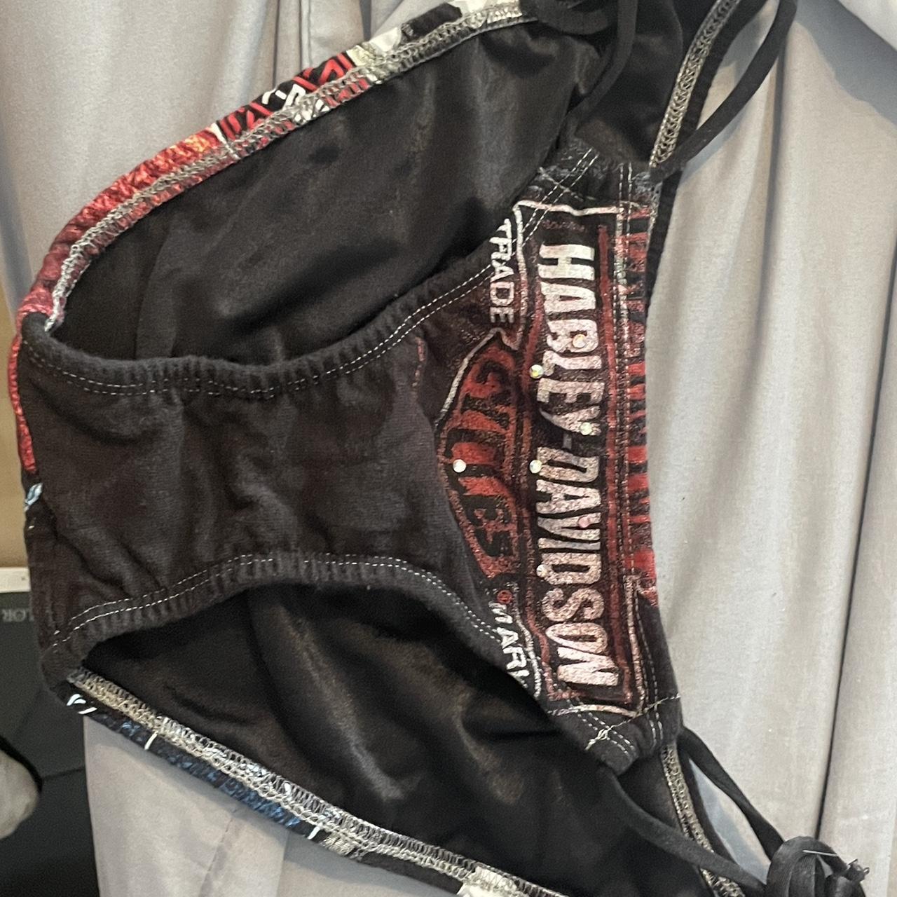 Harley Davidson Women's Black and Navy Bikinisandtankinisets Depop