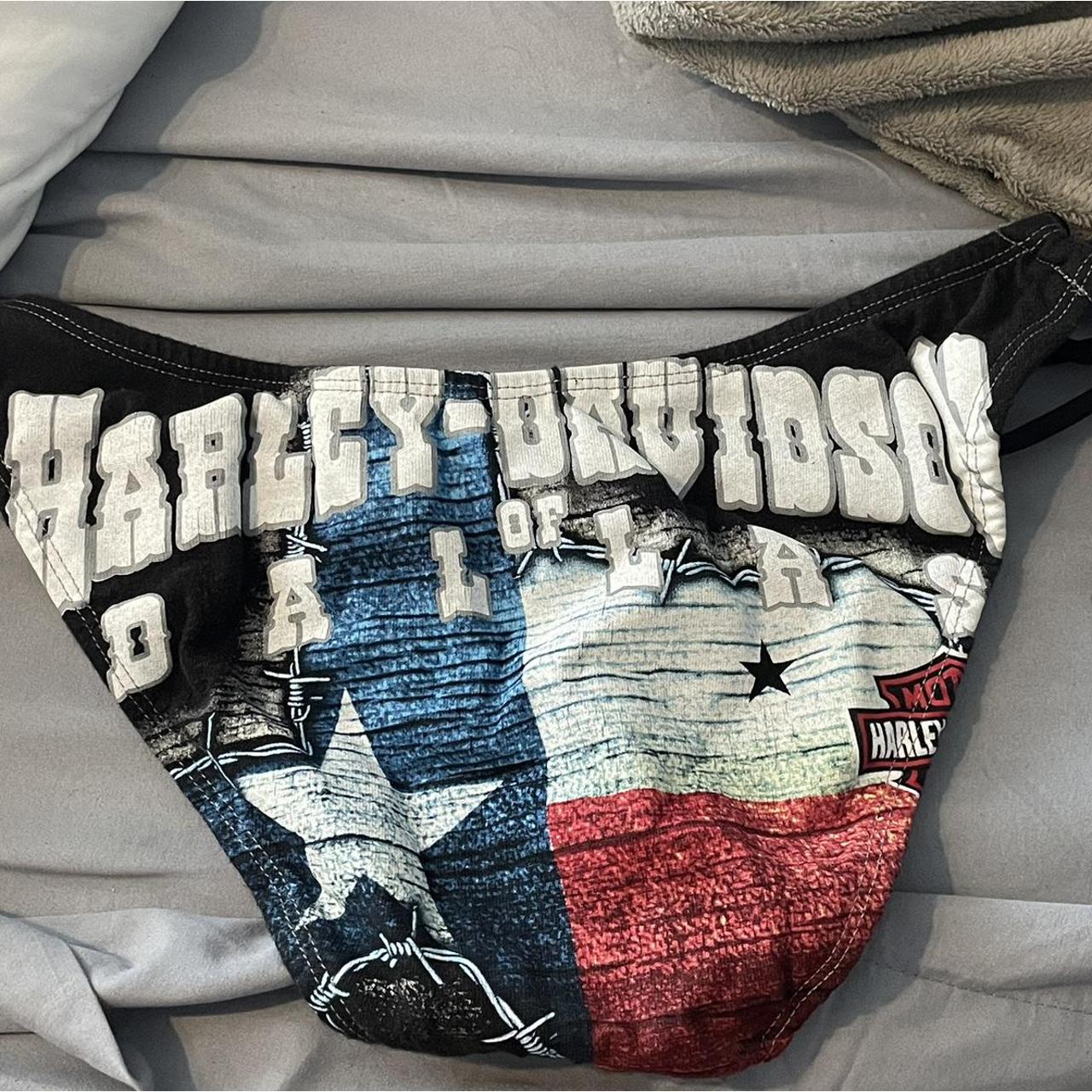 Harley Davidson Women's Black and Navy Bikinisandtankinisets Depop