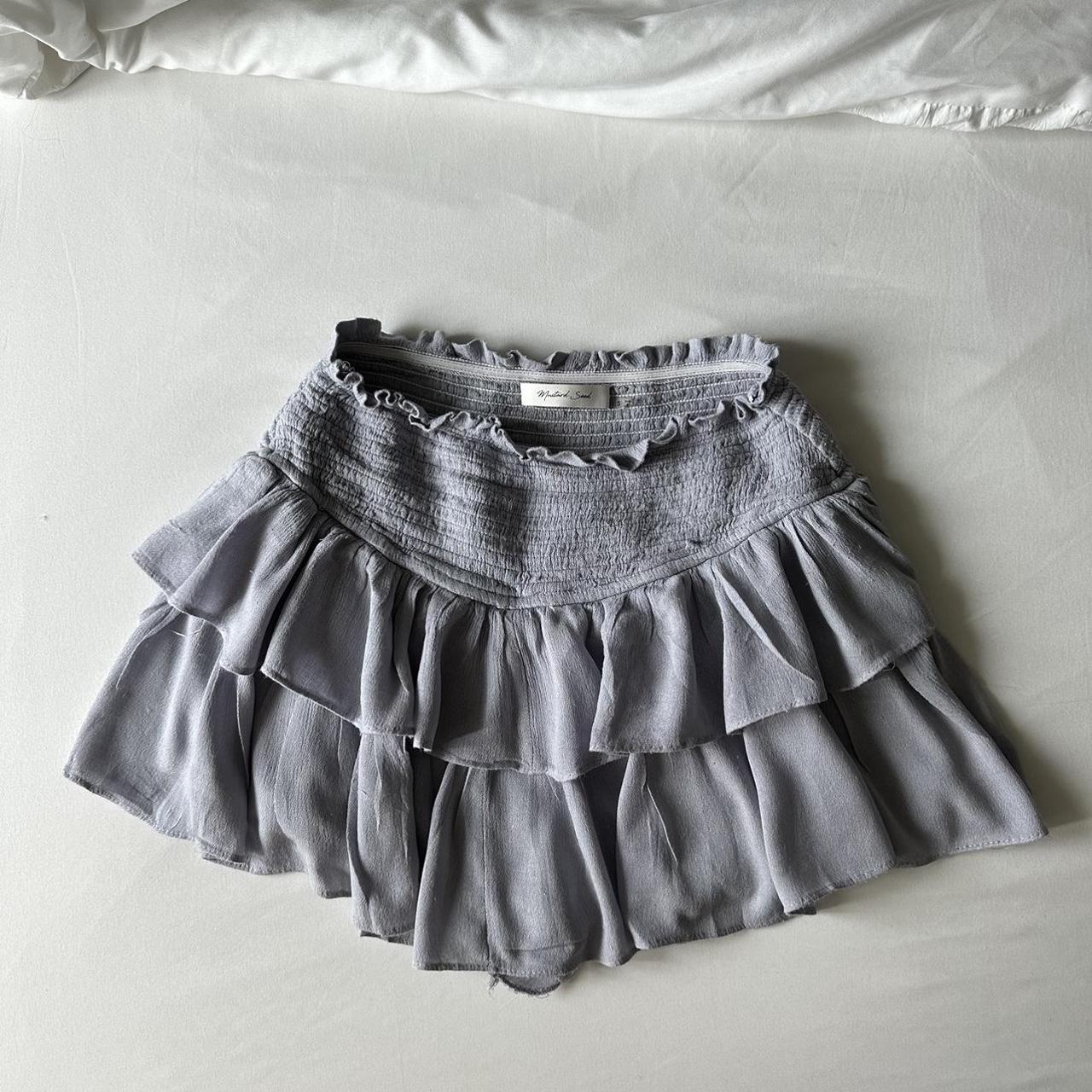 Isabelle's Cabinet Women's Grey And Silver Skirt 