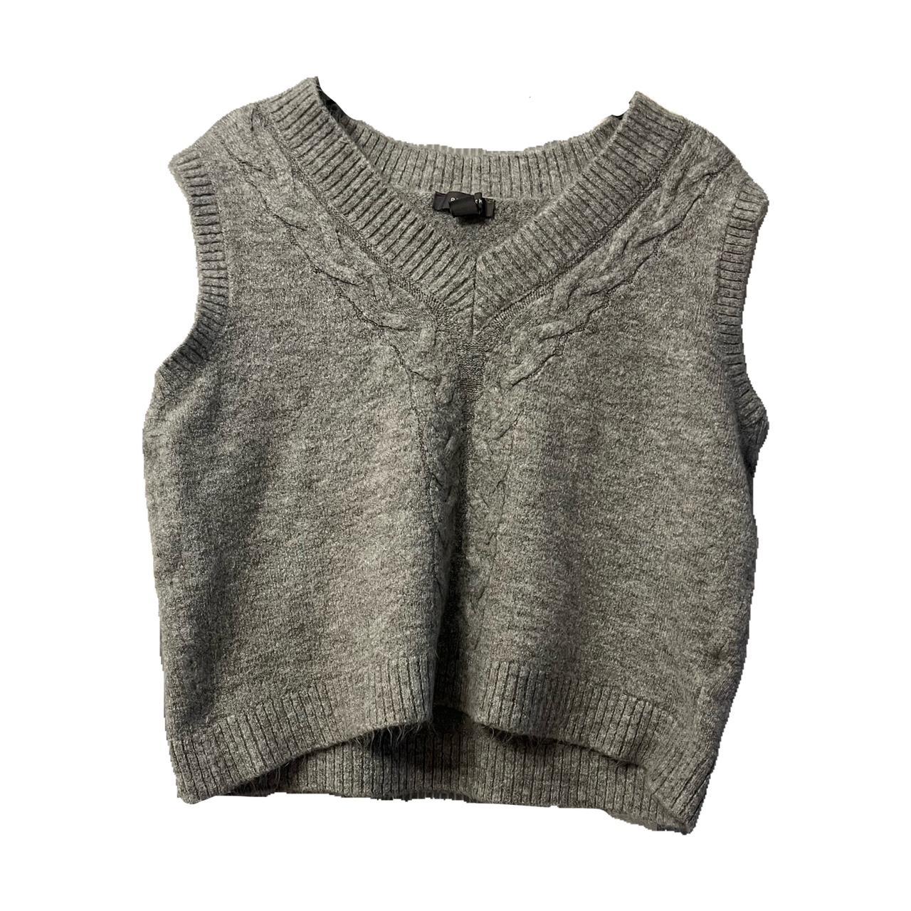 Grey primark sweater vest size 18 Barely... Depop