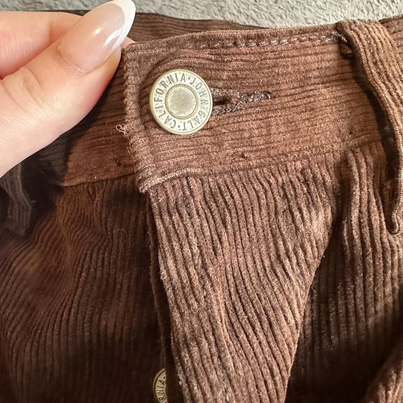 brandy melville low rise brown corduroy pants one... Depop
