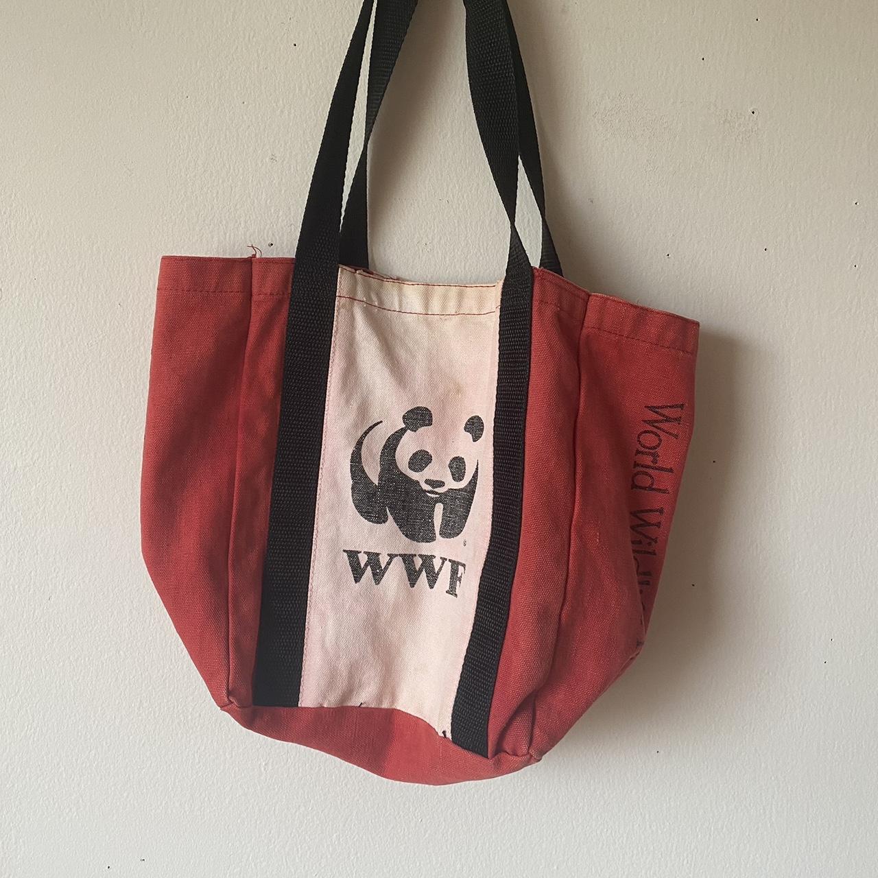 WWF Red Tote Bag mini Panda animal tote 🚗 Mini... - Depop