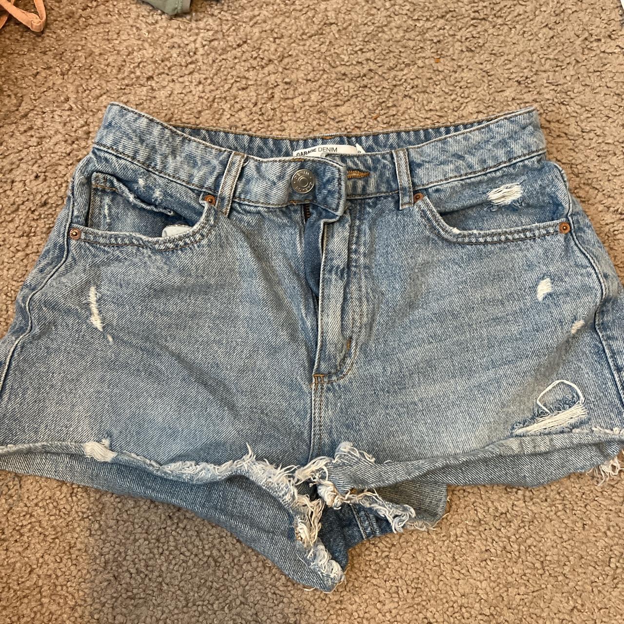 Garage Women's Blue Shorts Depop