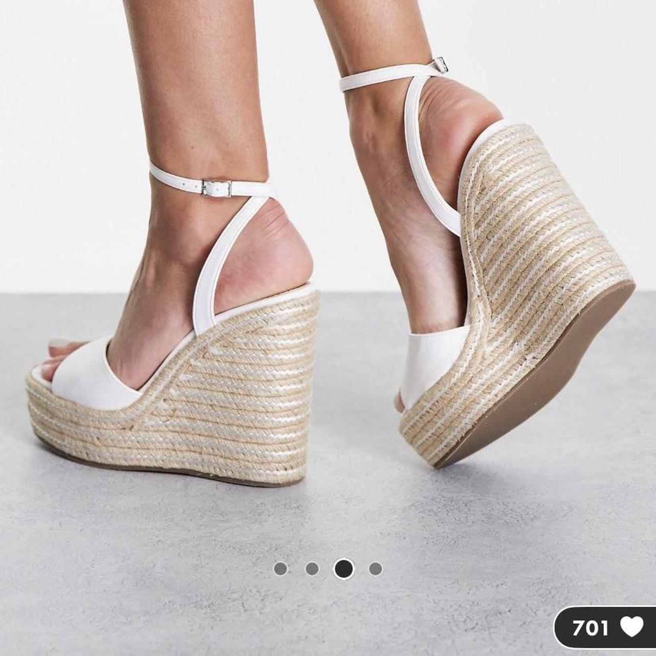 asos white wedges
