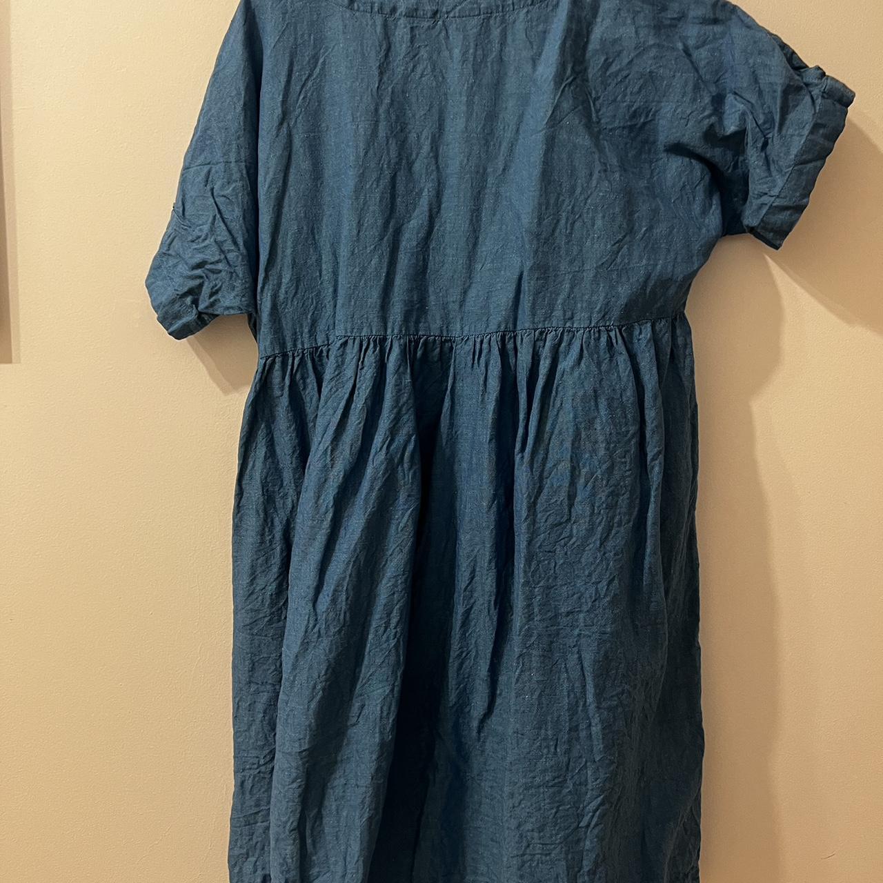 Gorman blue linen mini dress. Oversized and super... - Depop