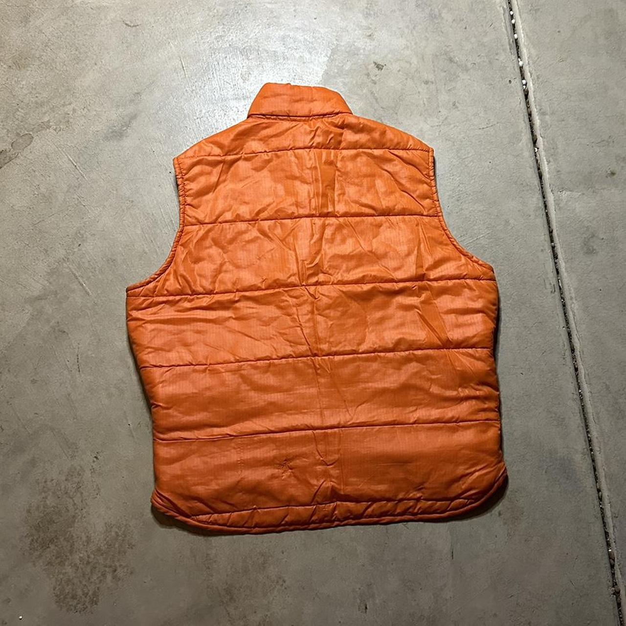 Vintage Y2k Button Up Vest Y2k Orange Vest - Depop