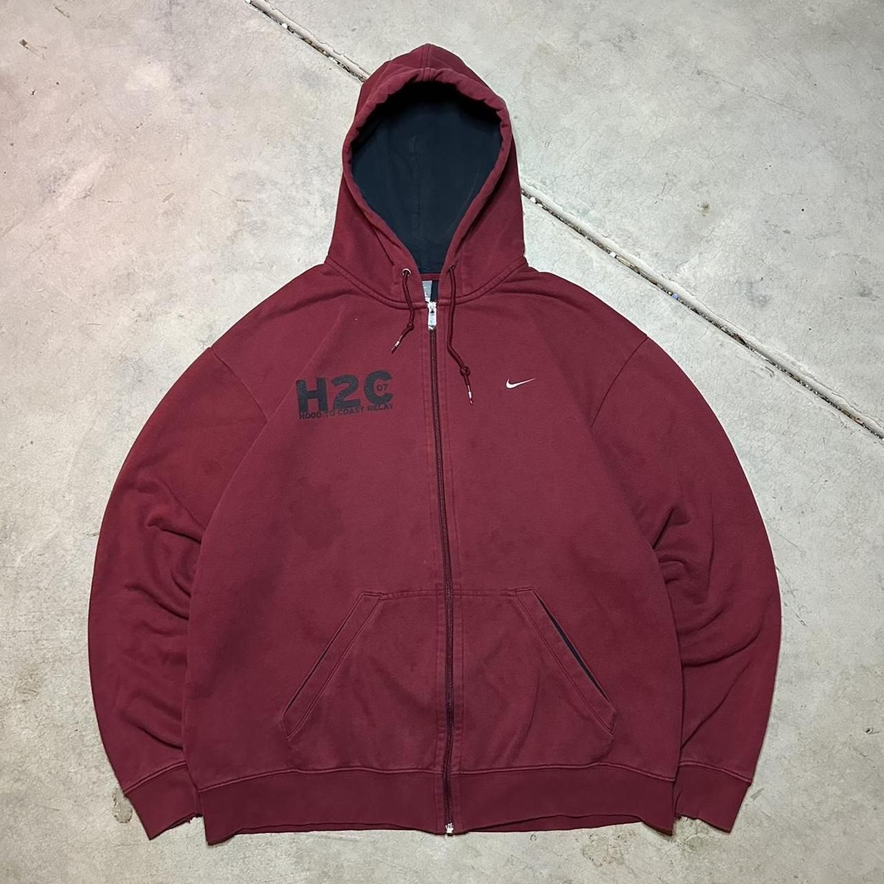 zip up hoodie nike zip up hoodie nike hoodie y2k... Depop