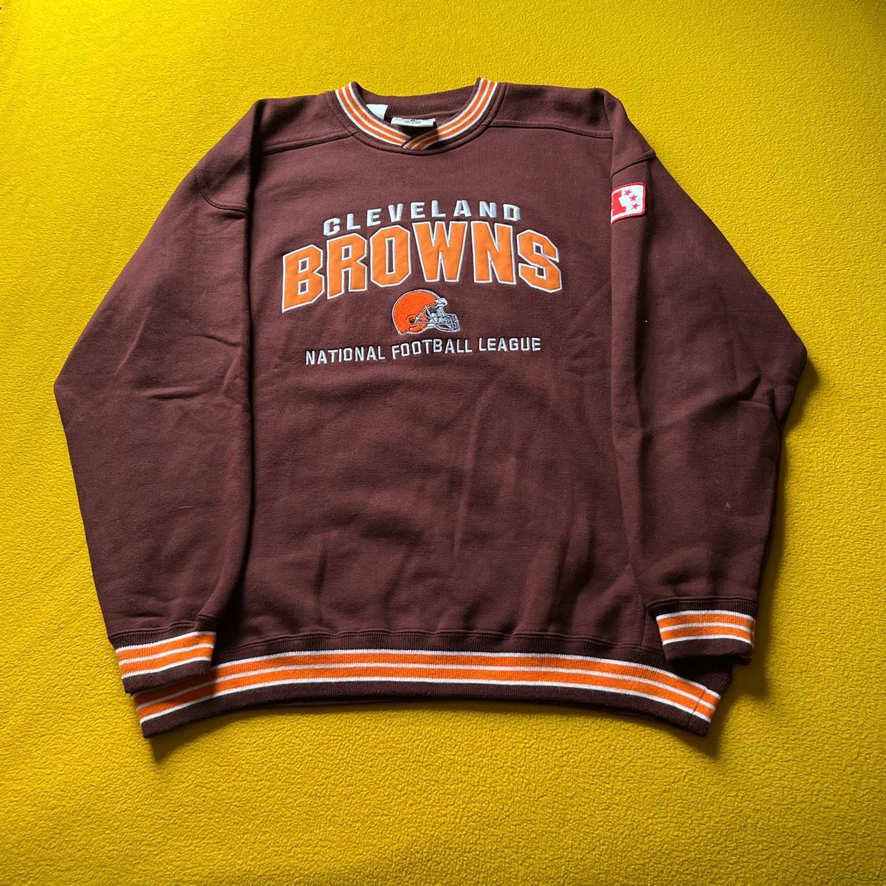 NFL Cleveland Browns Sweatshirt 90s Vintage Jumper, - Depop