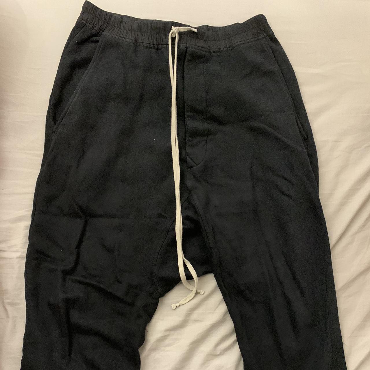 Rick Owens Men's Black Joggers-tracksuits | Depop