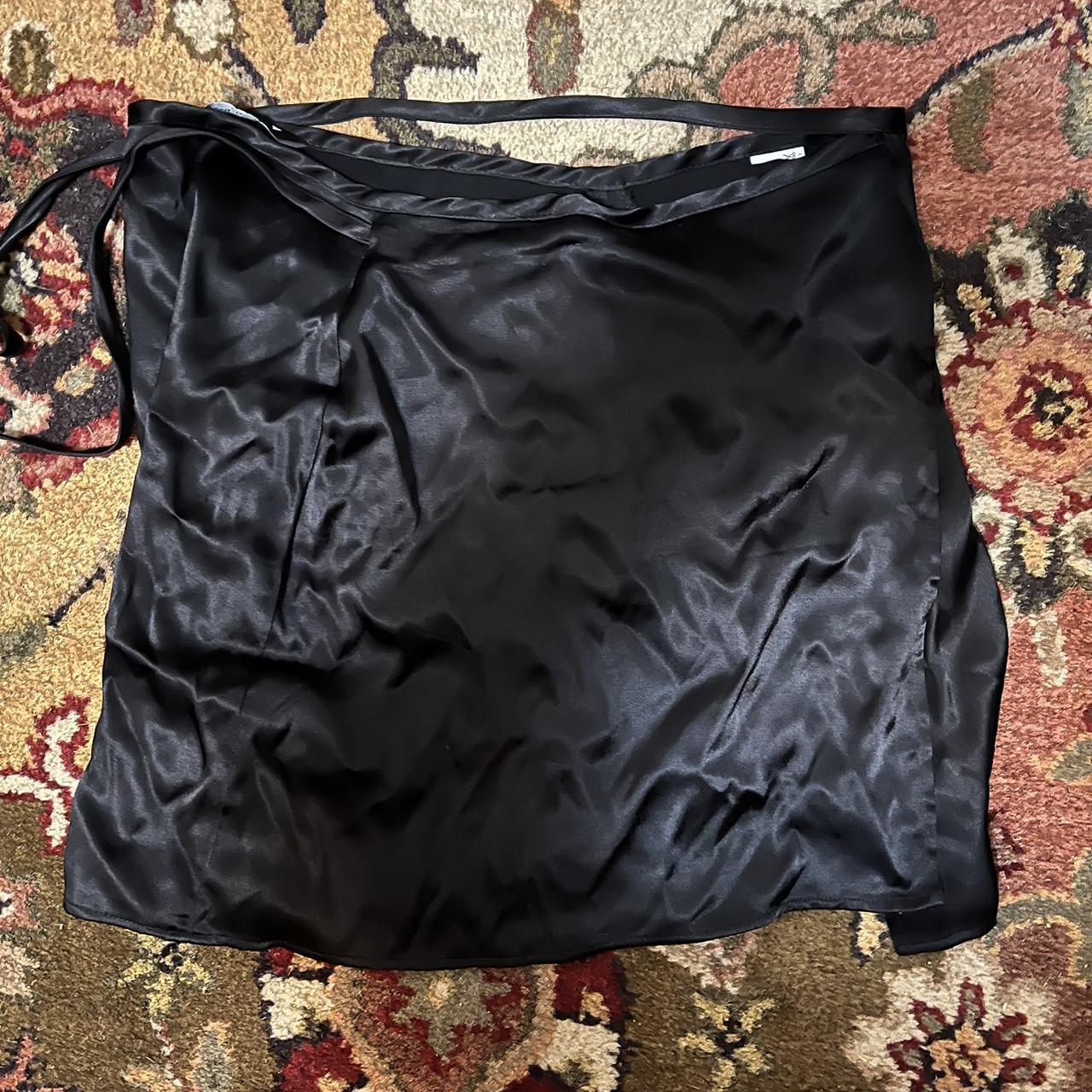 Silk/satin Zara wrap mini skirt. Super cute, can be... - Depop