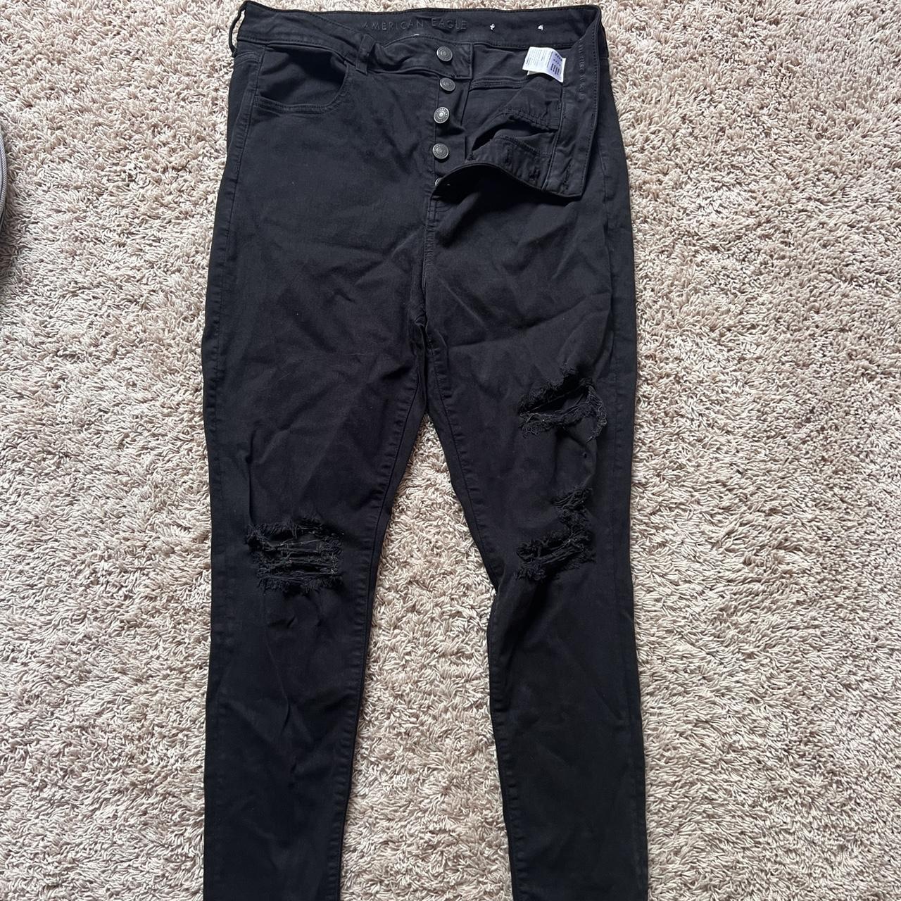 American Eagle Outfitters Women's Black Jeans | Depop