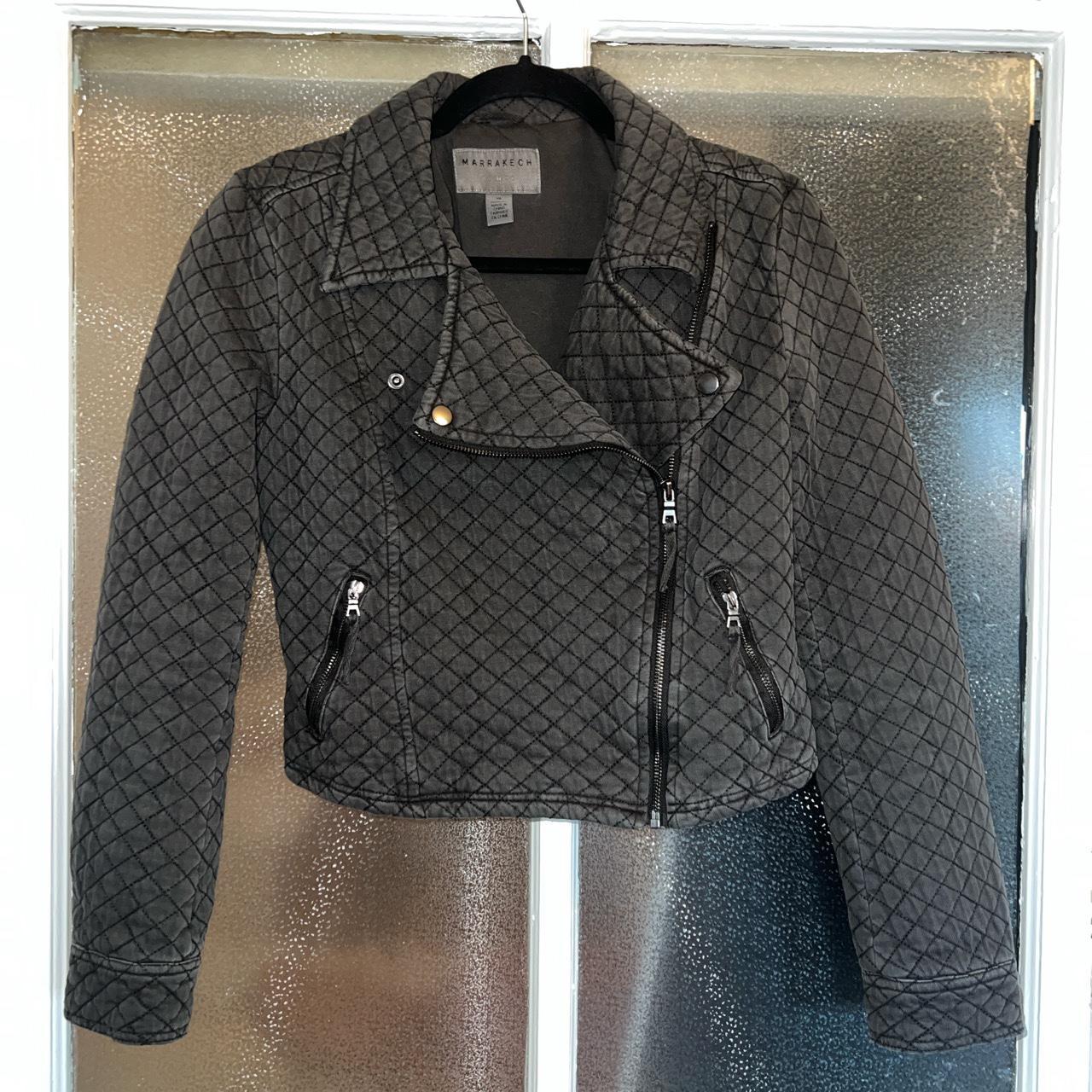 🍸100% cotton quilted moto jacket 🏍️ this jacket is... - Depop