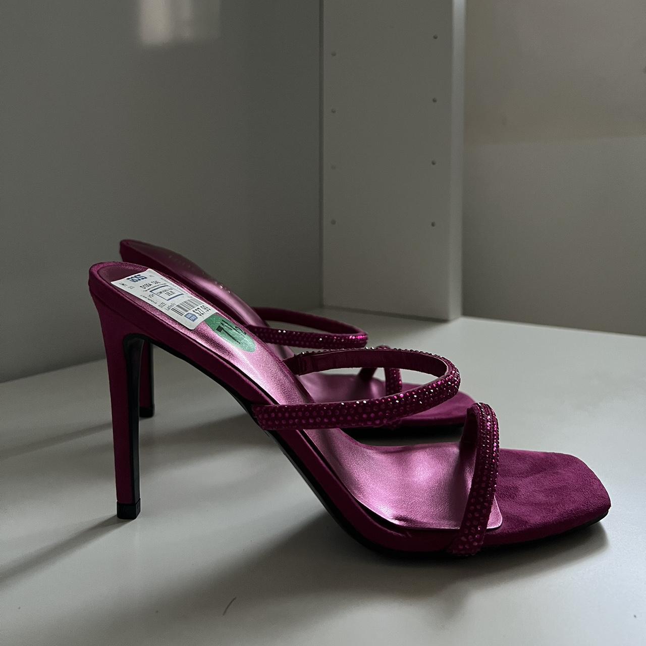 Pink Fuchsia Nine West Heels // Size 7.5 // Wore... - Depop