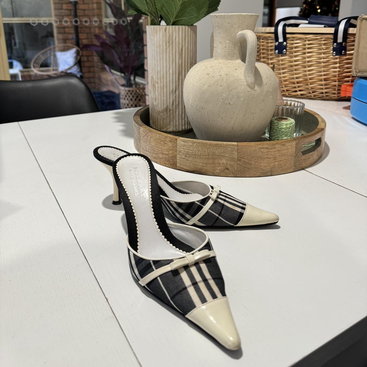 Spotted while shopping on Poshmark: Burberry Kitten Heeled Mules