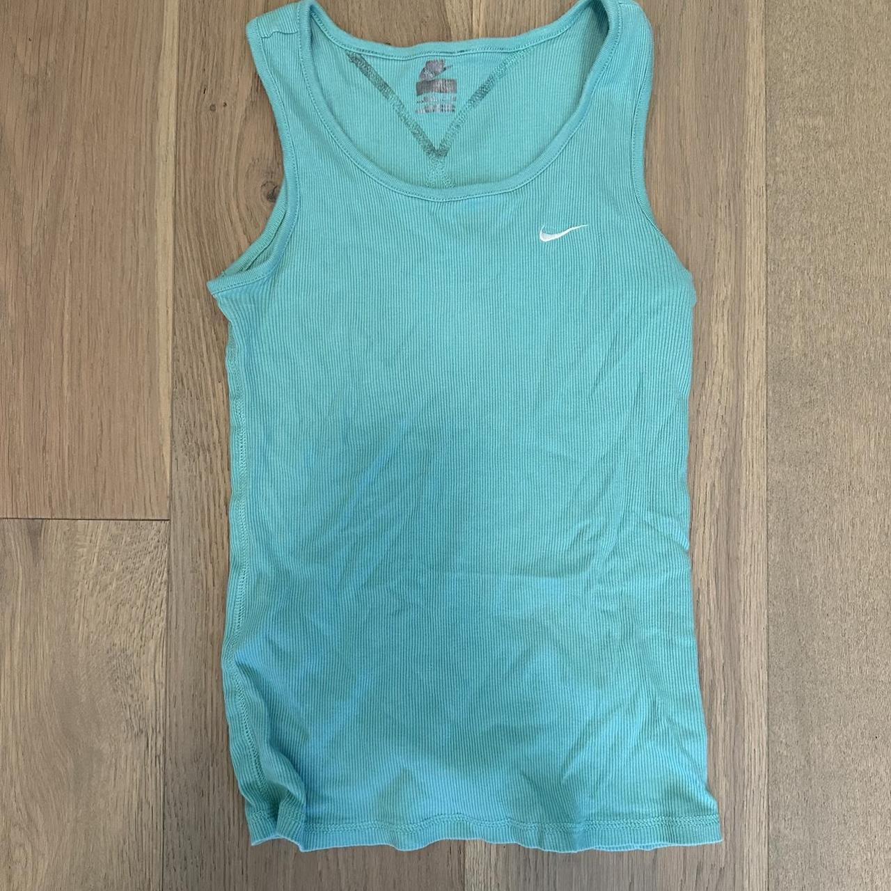 Nike Womens Blue And Green Vest Depop