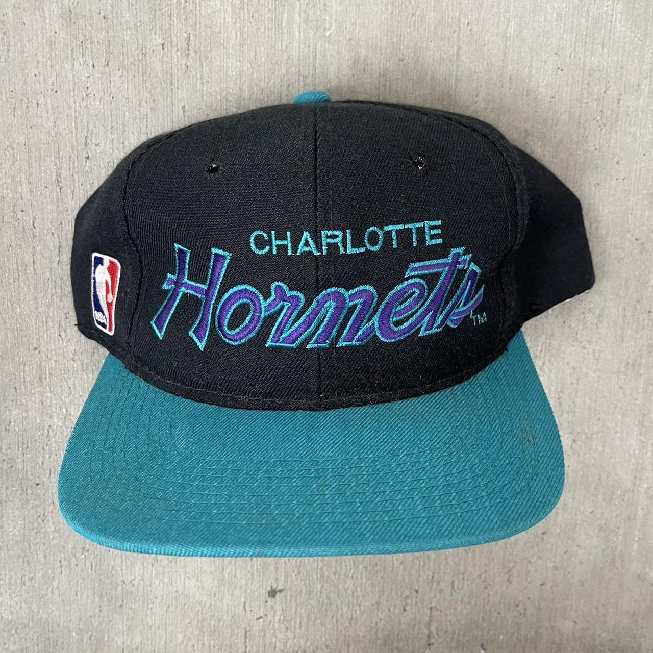 Charlotte Hornets Vintage 90s Starter Pinstripe Snapback Hat