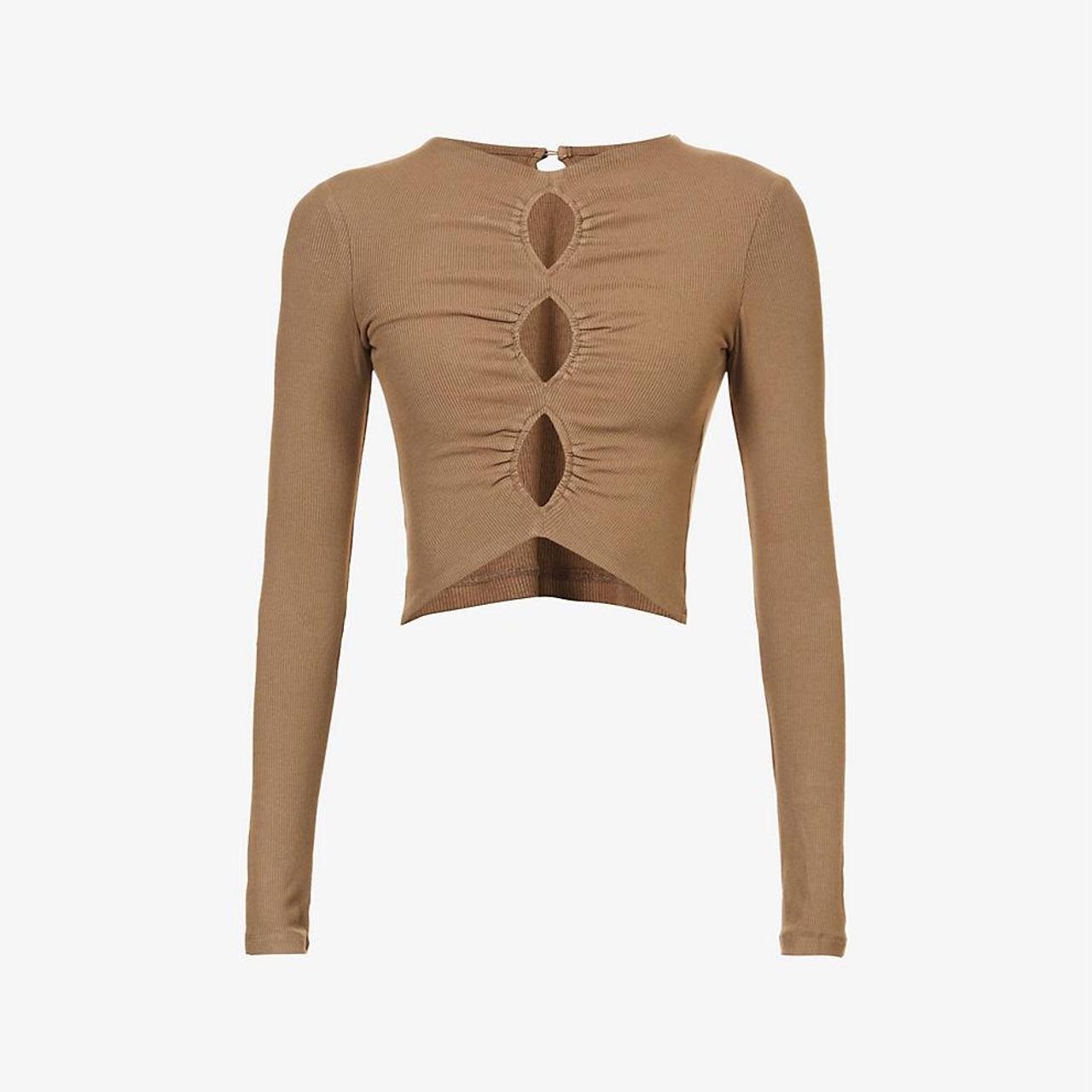 The Kript Sinora Top Brand New W Tag Size Small Brown Depop