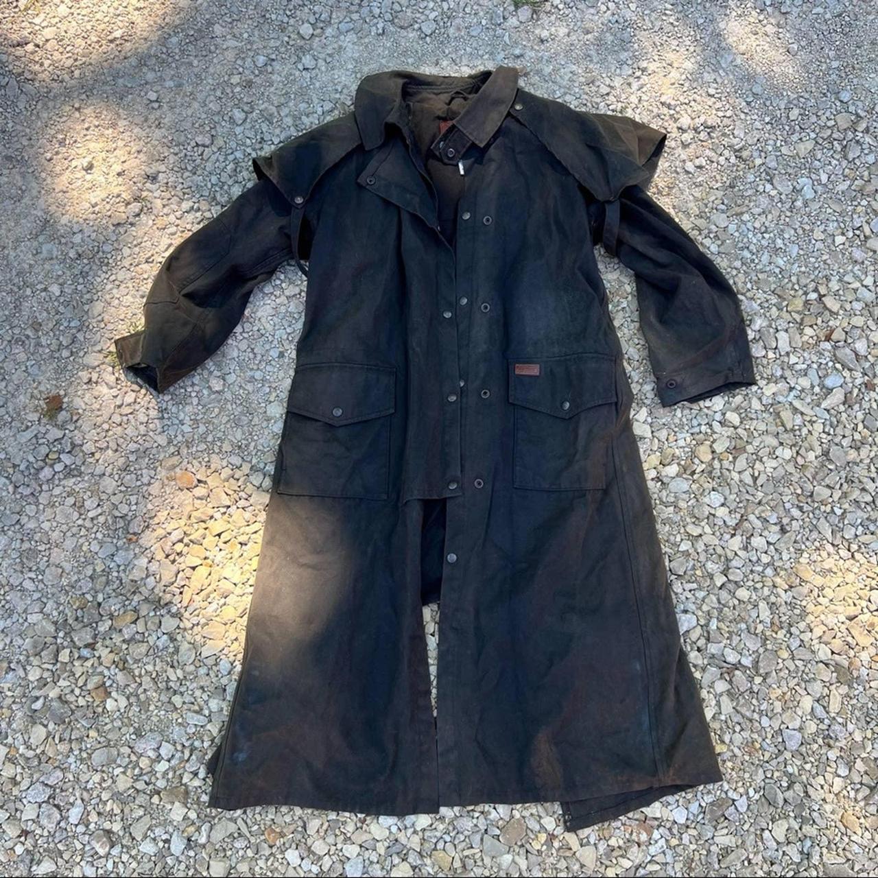 Outback Oil Cloth Oilskin Duster Yellowstone Cowboy... Depop