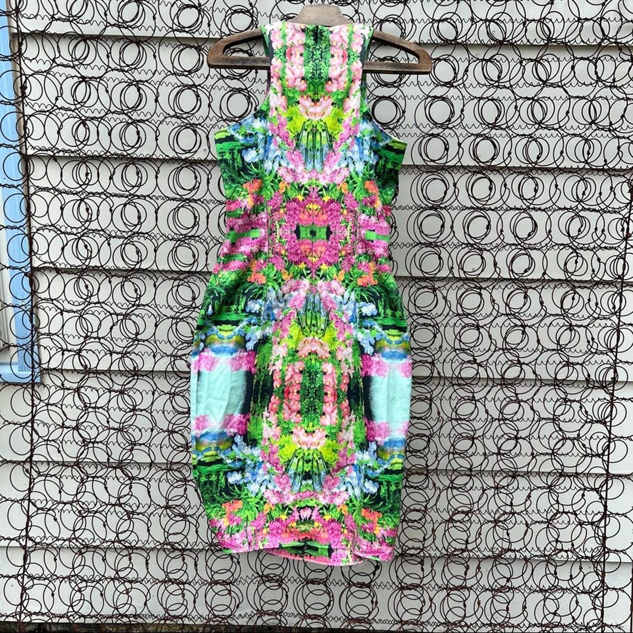 Zara Woman floral garden arches sheath dress Size... Depop