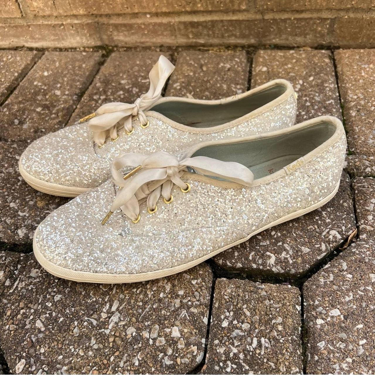 Sparkly hot sale white keds