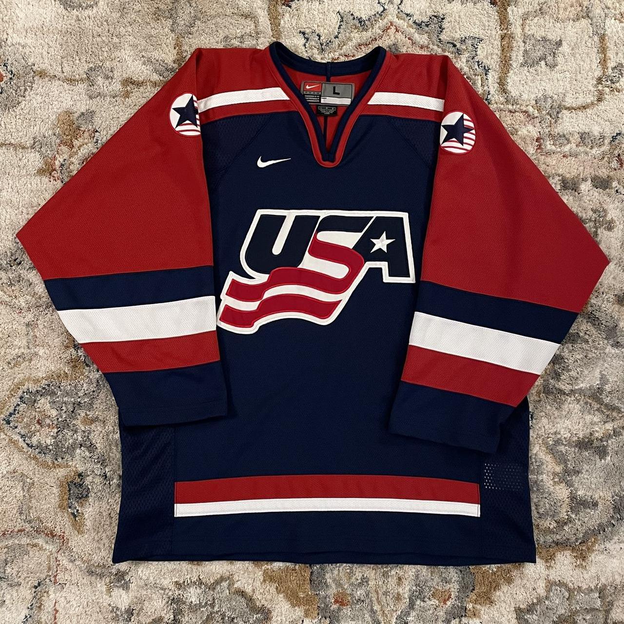 Nike, Shirts, Vintage Usa Hockey Jersey