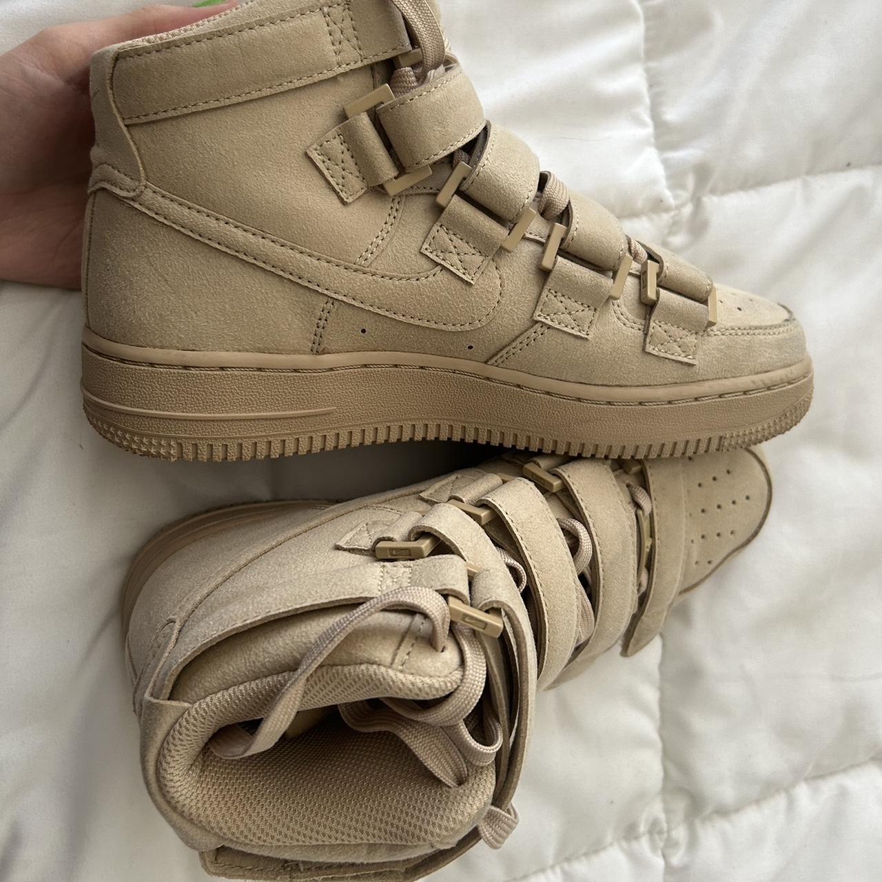 tan nike air jordans