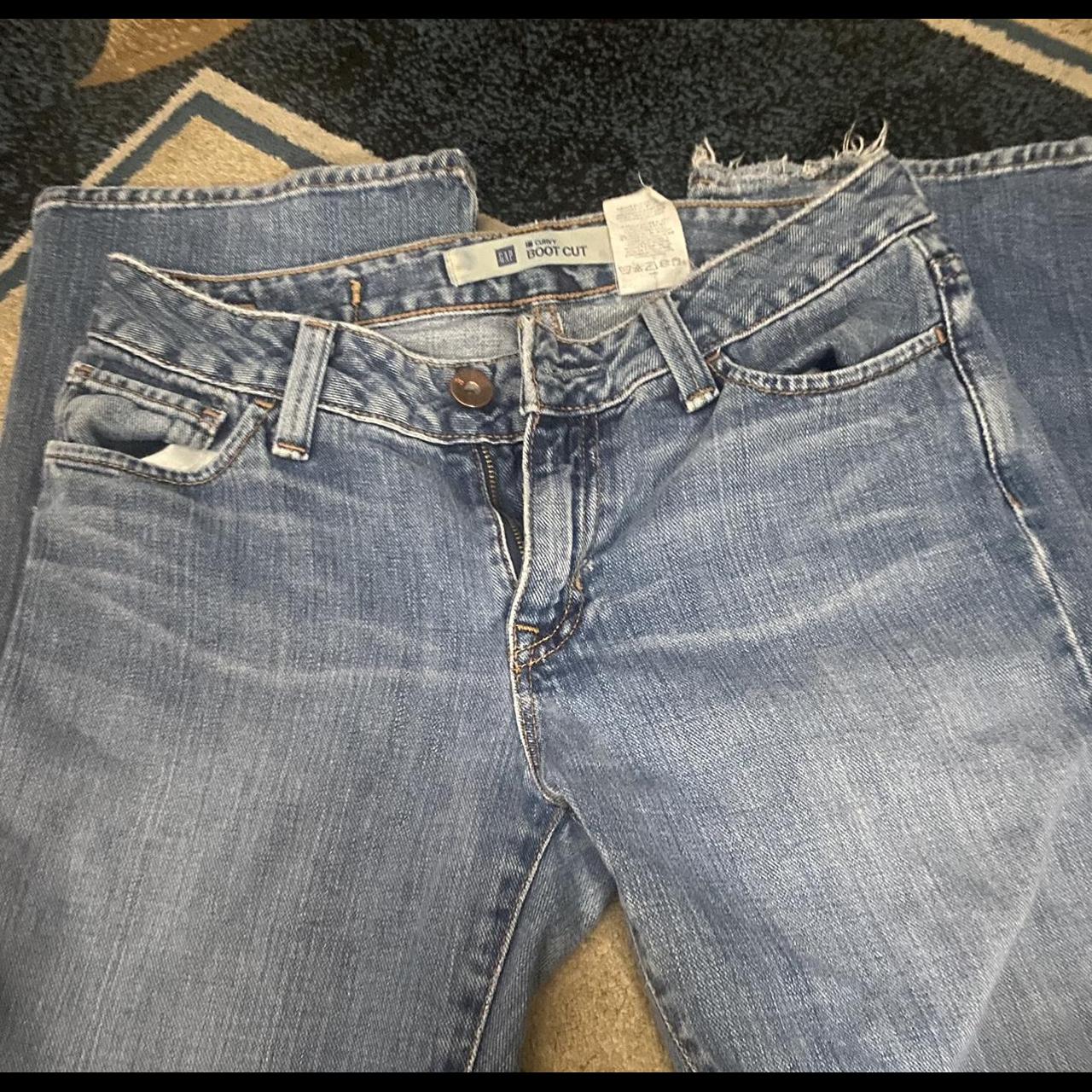 gap bootcut jeans mid rise , waist 26 and fits... - Depop