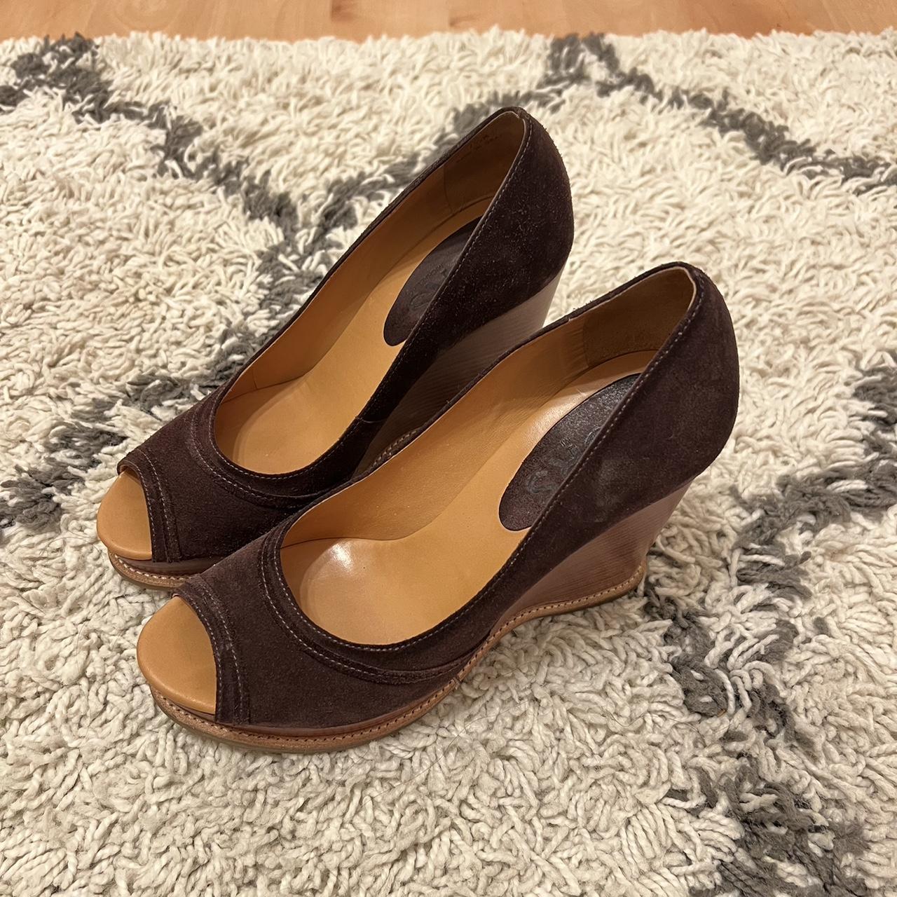 michael kors blue wedges