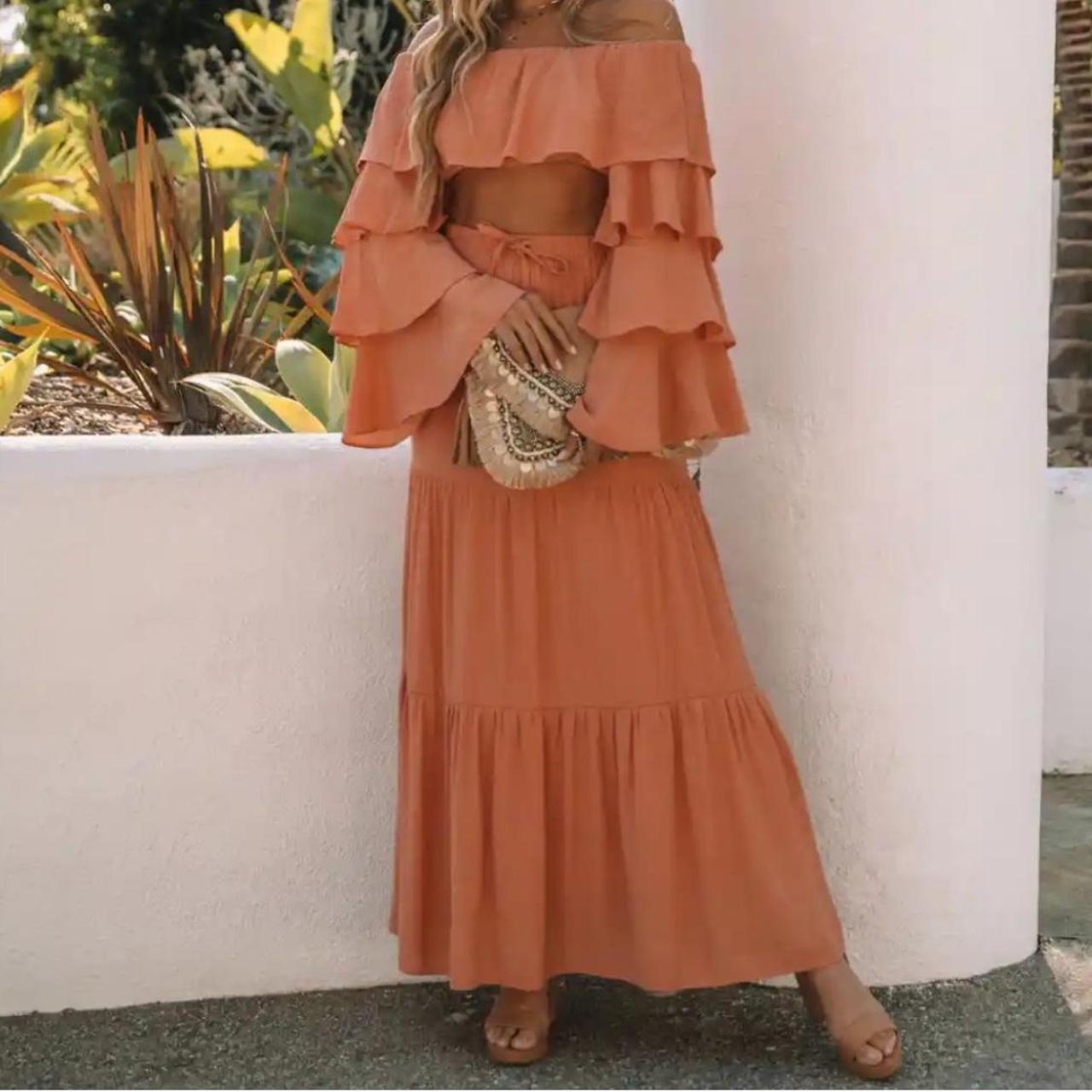 Skylar Rose Lelia Tiered Maxi Skirt Set in a Depop - Main Image