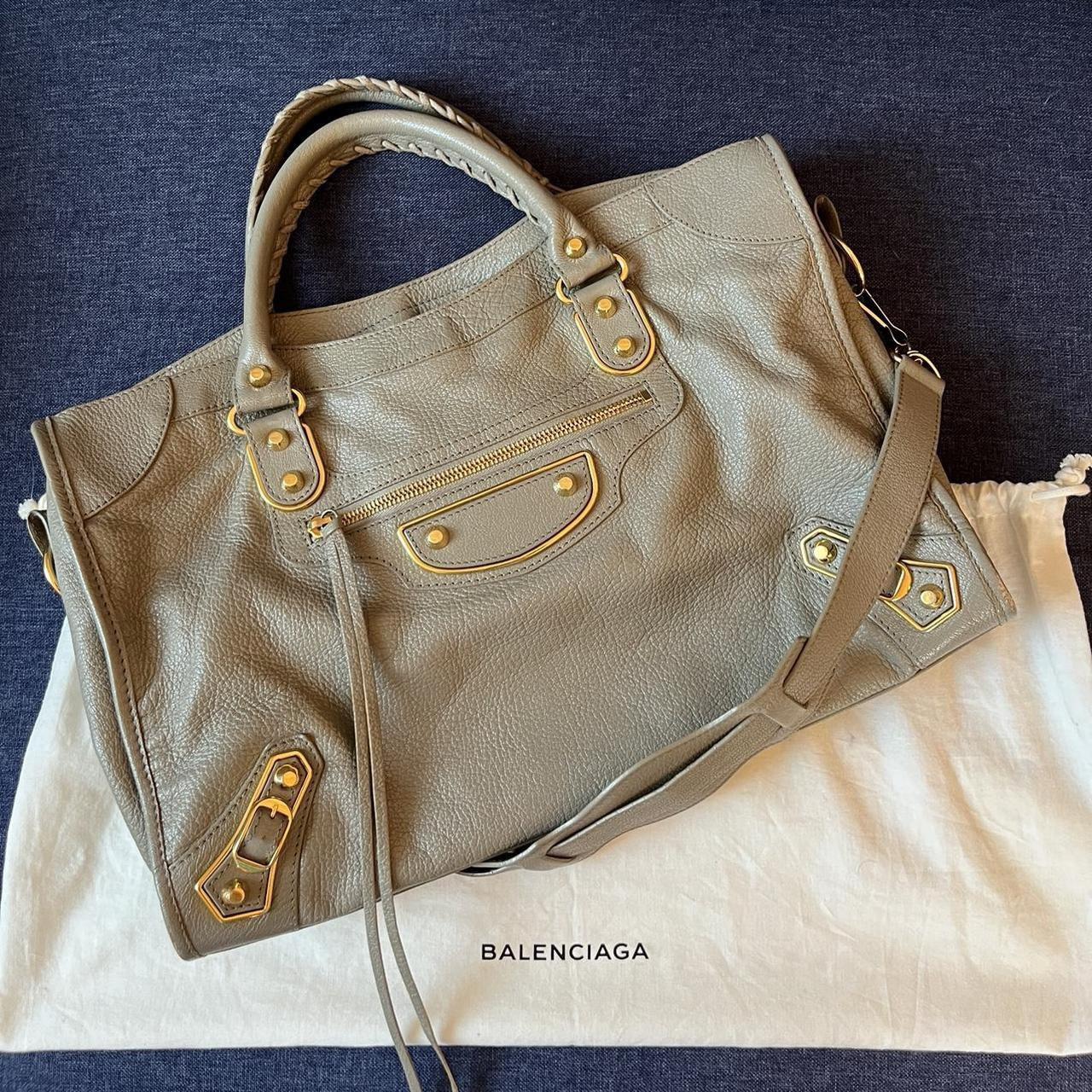 Balenciaga city bag deals metallic edge