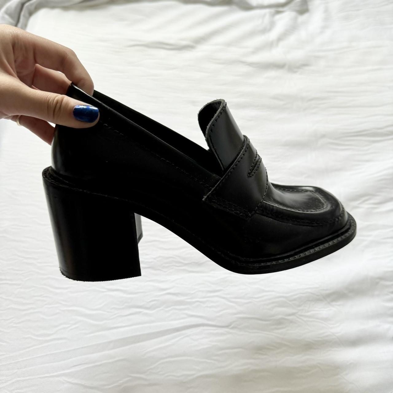 asos heeled loafers