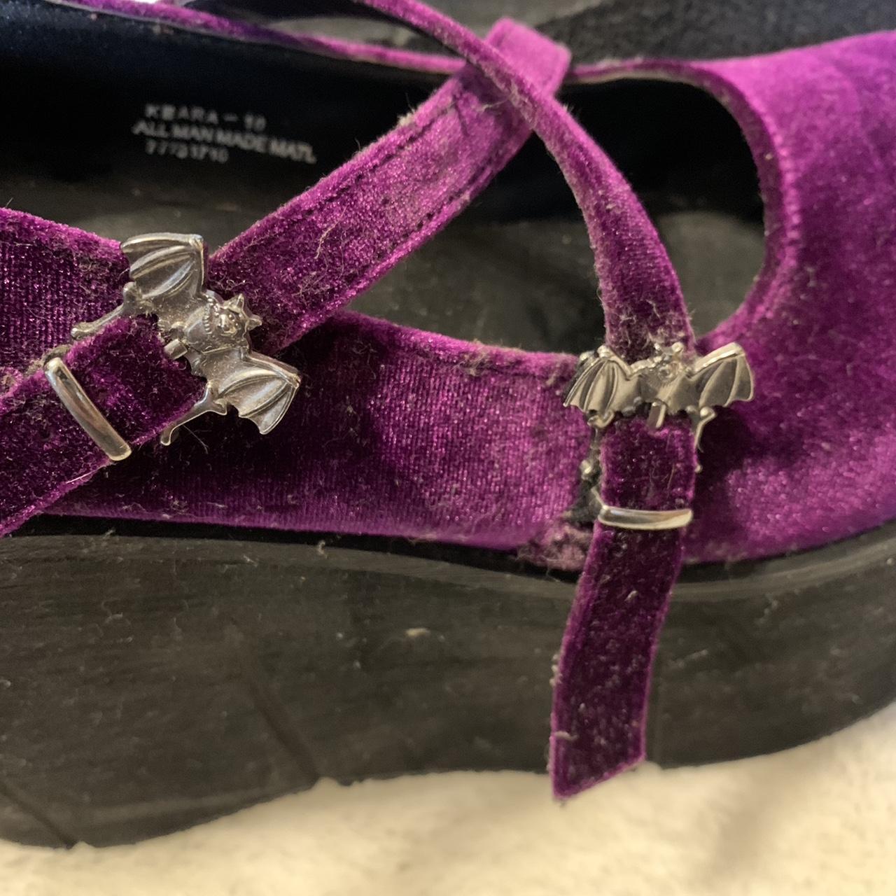 Purple Velour Velvet Demonia Maryjane Platform Depop