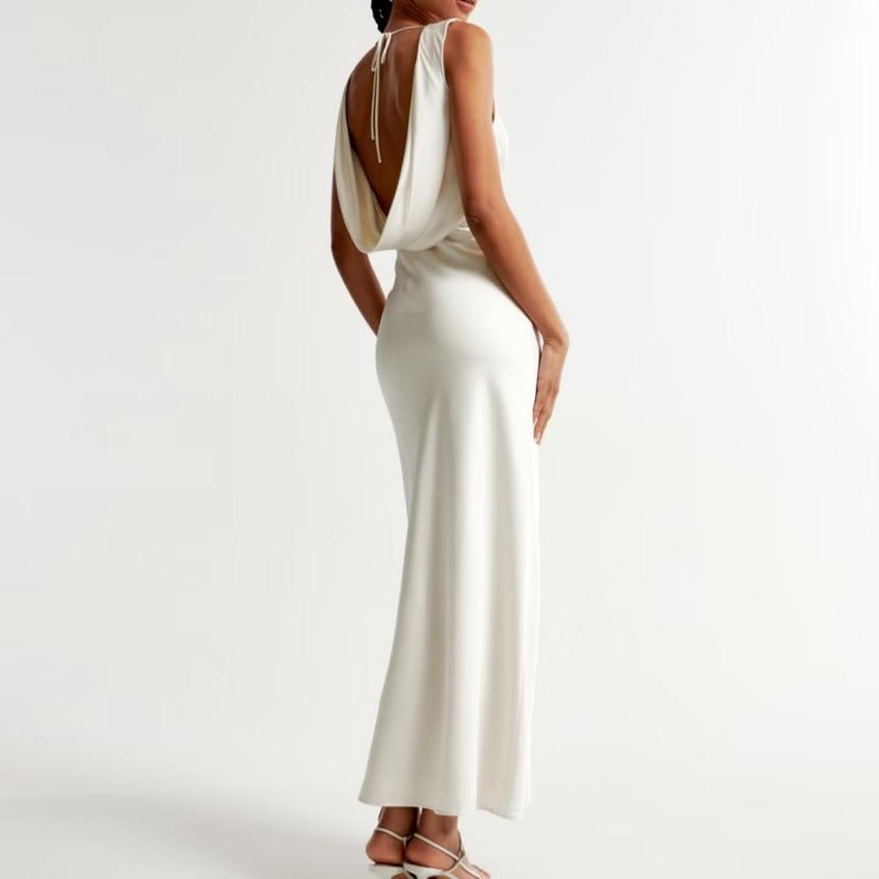 Abercrombie Fitch Plunge Cowl Back Maxi Dress Depop