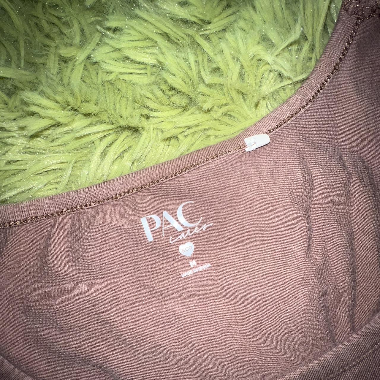 Pacsun light brown crop top with adjustable strings... - Depop