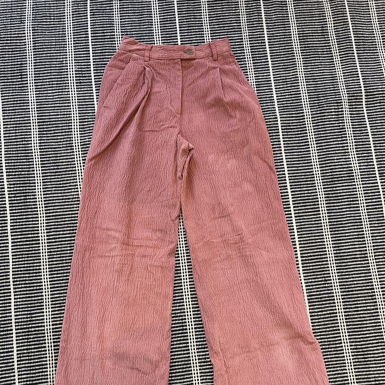 Acne Studios Women's Pink Trousers | Depop