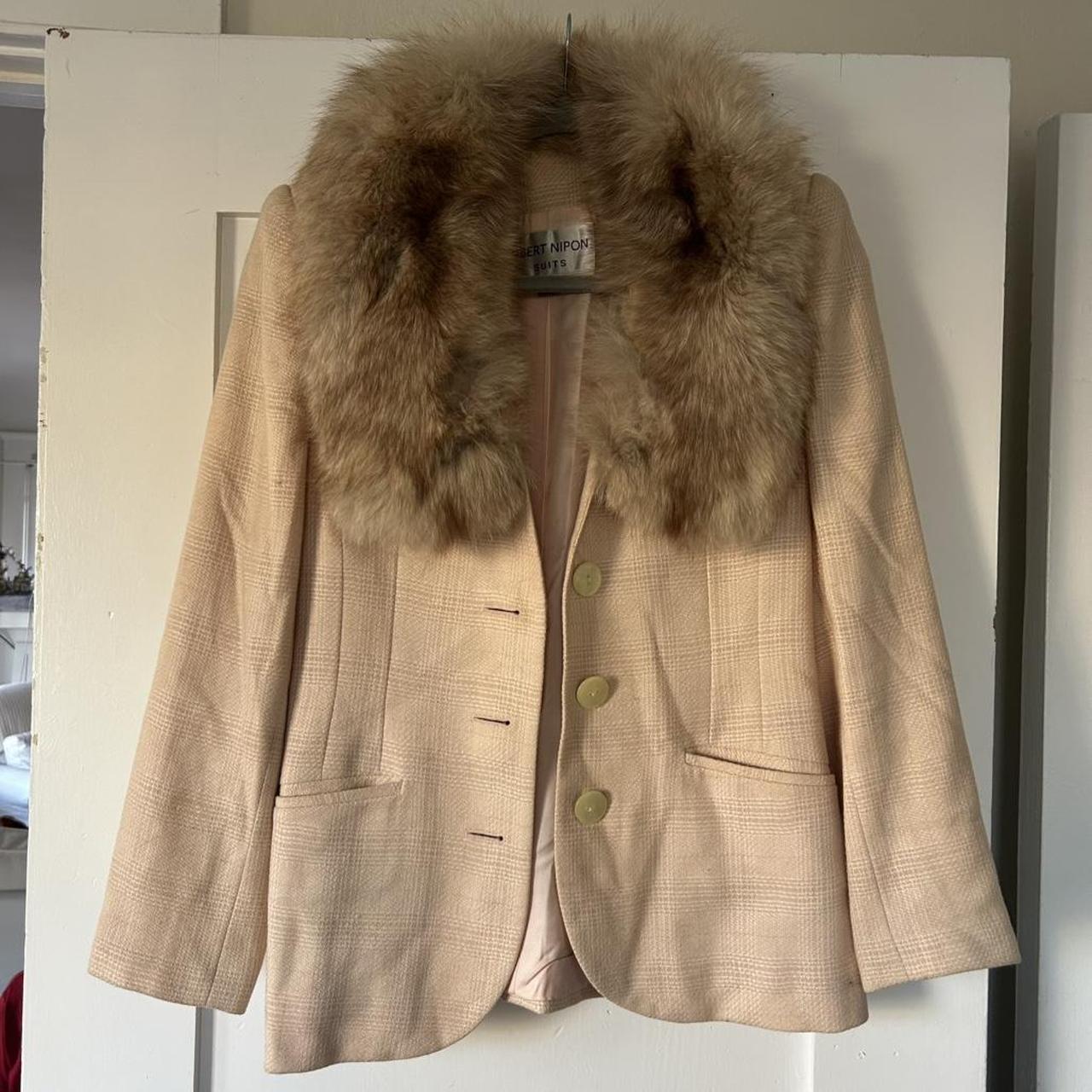 Albert Nipon Women's Blazer Jacket - Cream/Tan - … - image 1