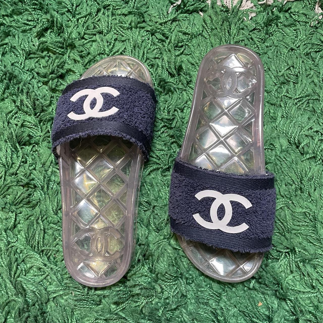 Sherpa Chanel Pool Slides! chanel chanelslides... Depop