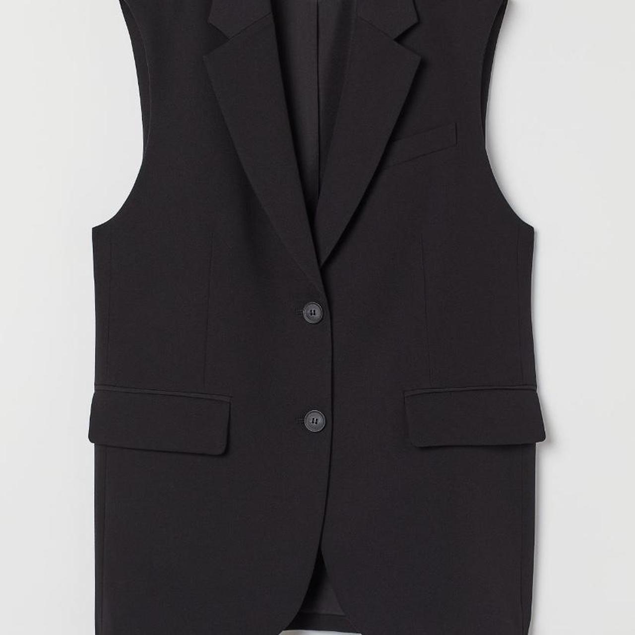 H&M Women's Black Waistcoatsvests Depop