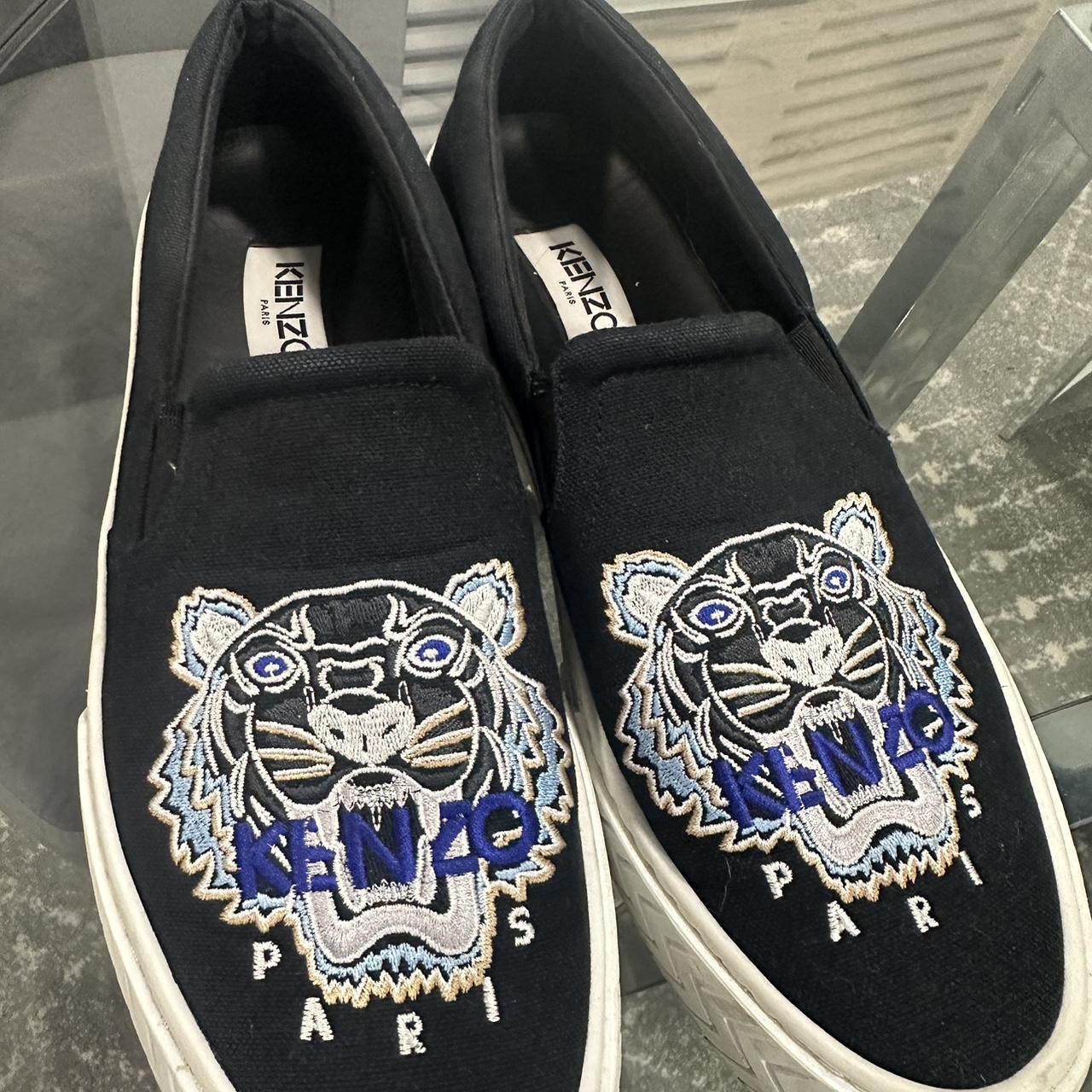 Kenzo mens sneakers. Worn couple of times only.... - Depop