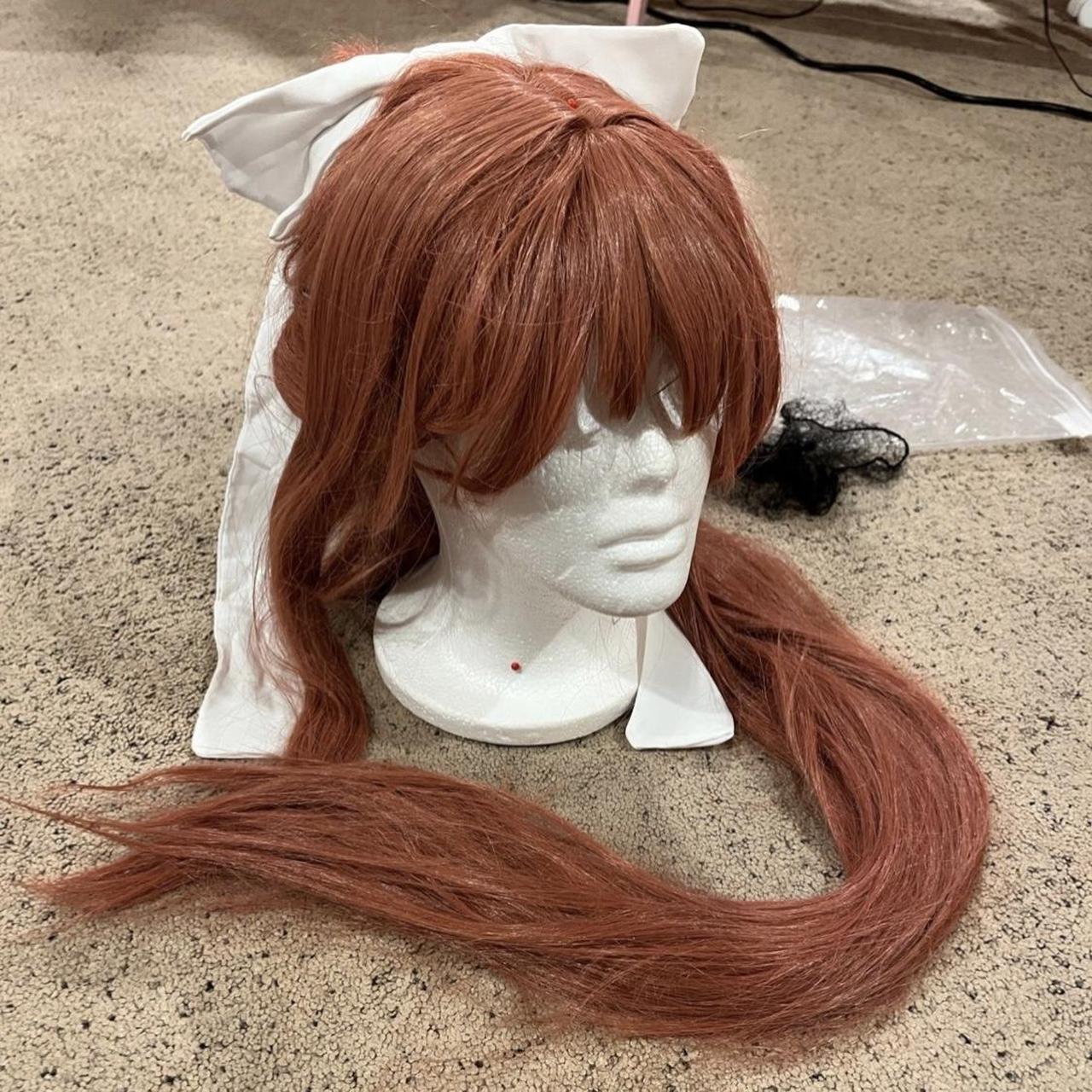 Doki Doki Literature Club Monika Orange Cosplay Wig... - Depop