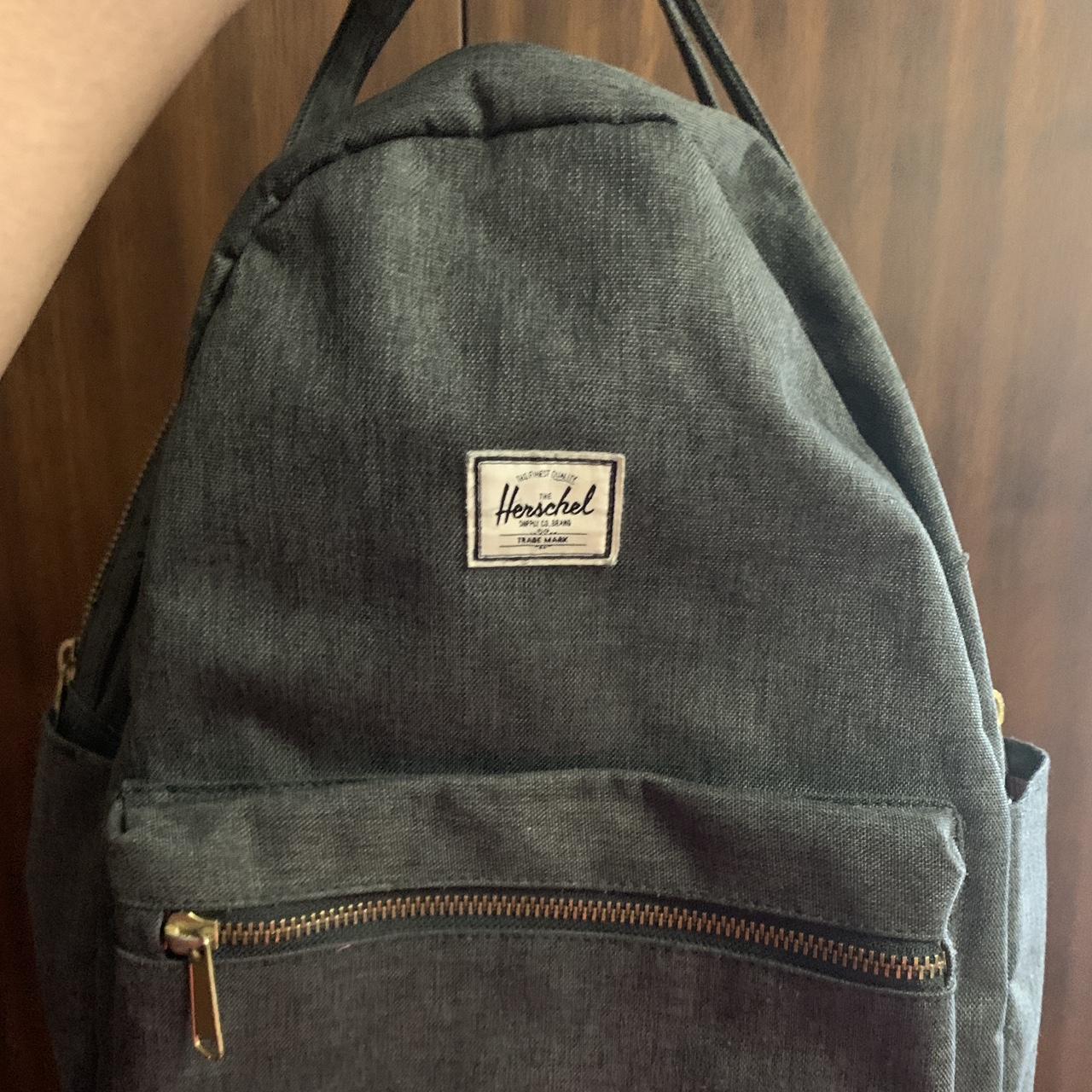 Herschel dark grey backpack perfect for school Depop