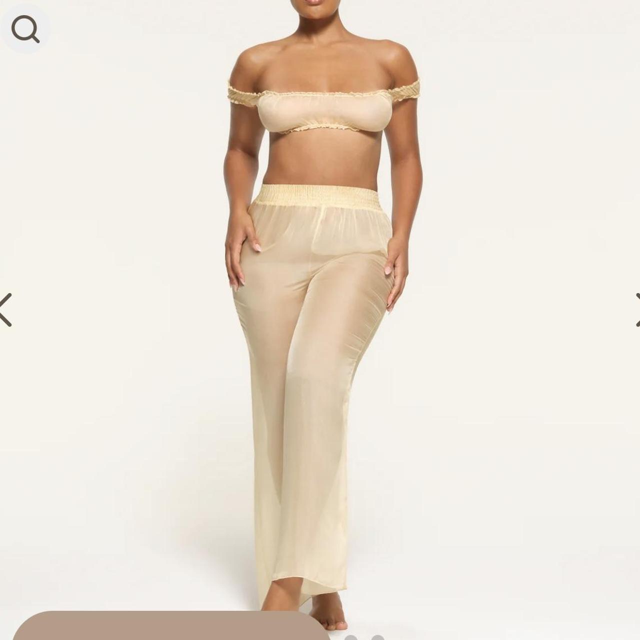 skims romance chiffon crop top