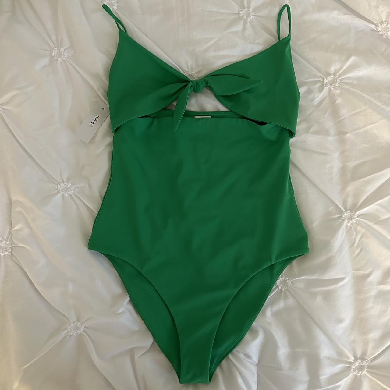 Aritzia Women's Green Bodysuit | Depop